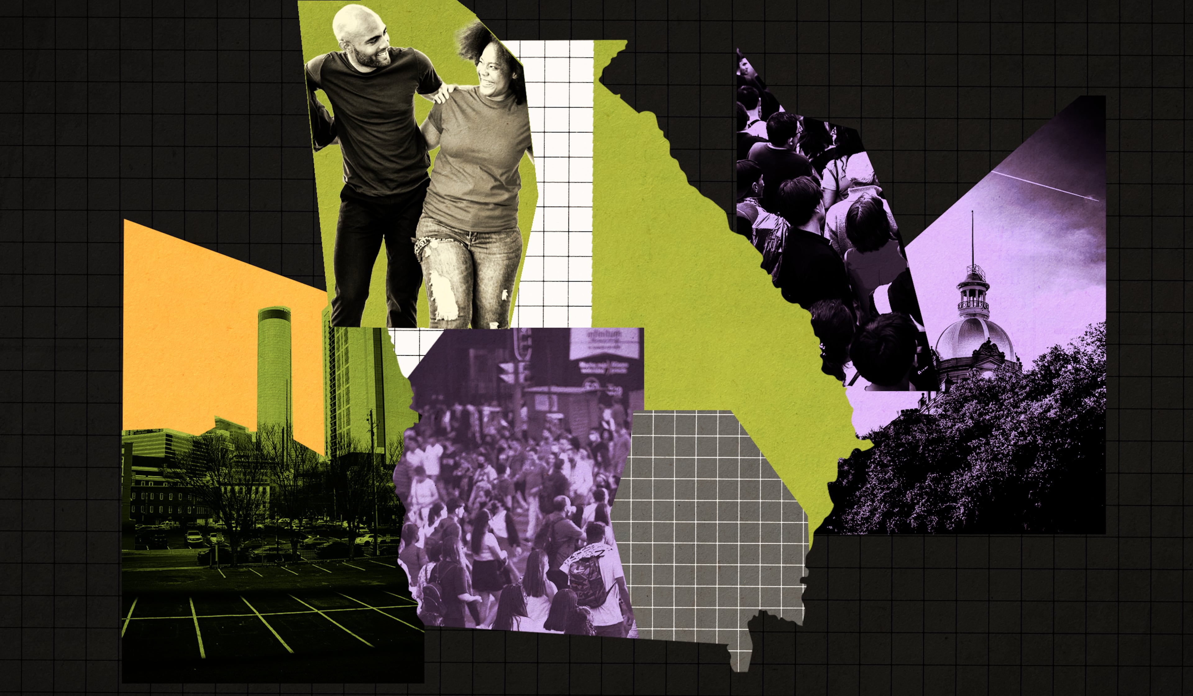 New U.S. Census Bureau estimates released in June found that 33% of Georgia's new residents between 2020 and 2025 are Black, according to an AJC analysis. (Photo Illustration: Philip Robibero/AJC; Sources: Getty Images, Pexels)
