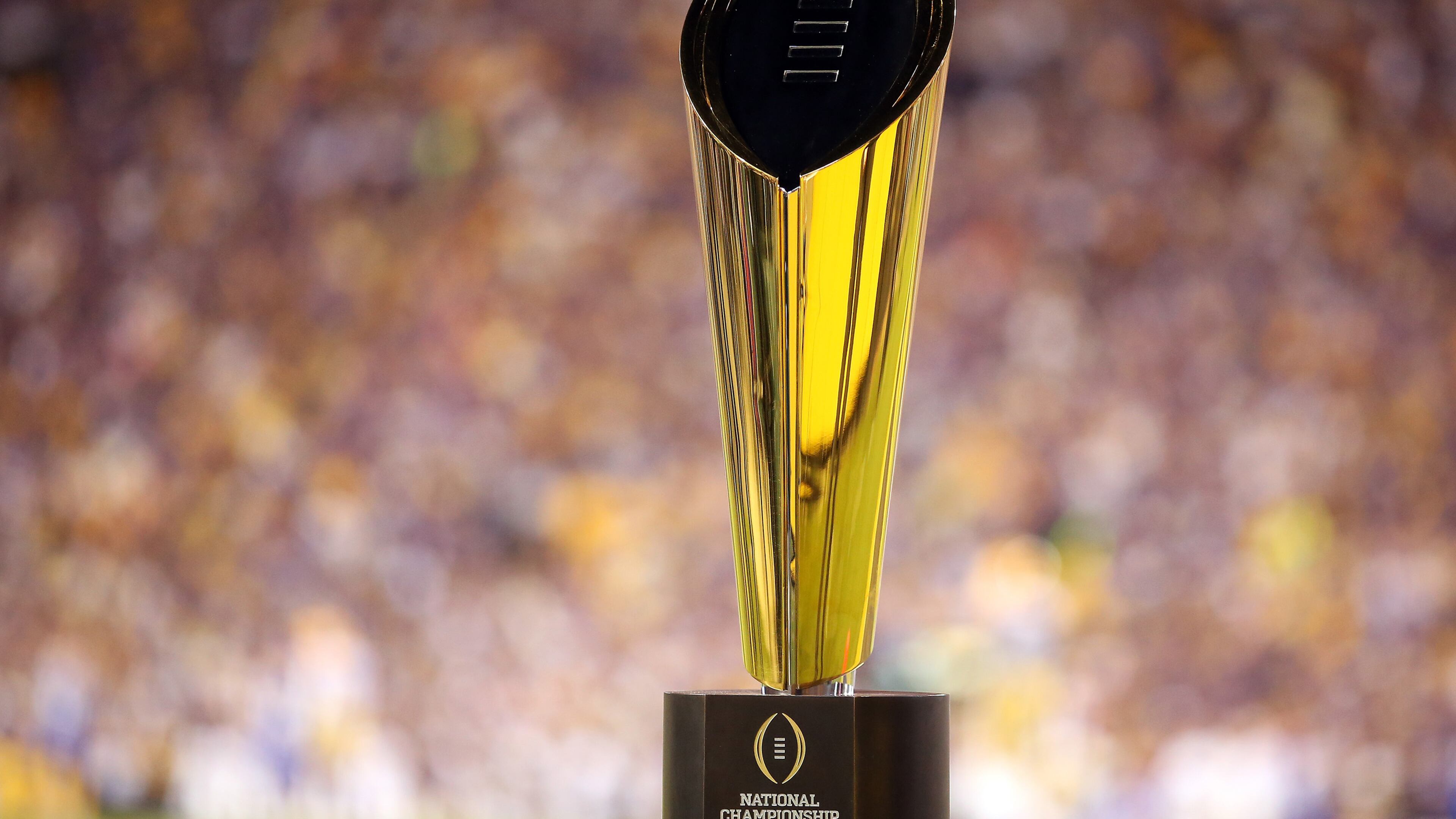 College Football Playoff national championship trophy.