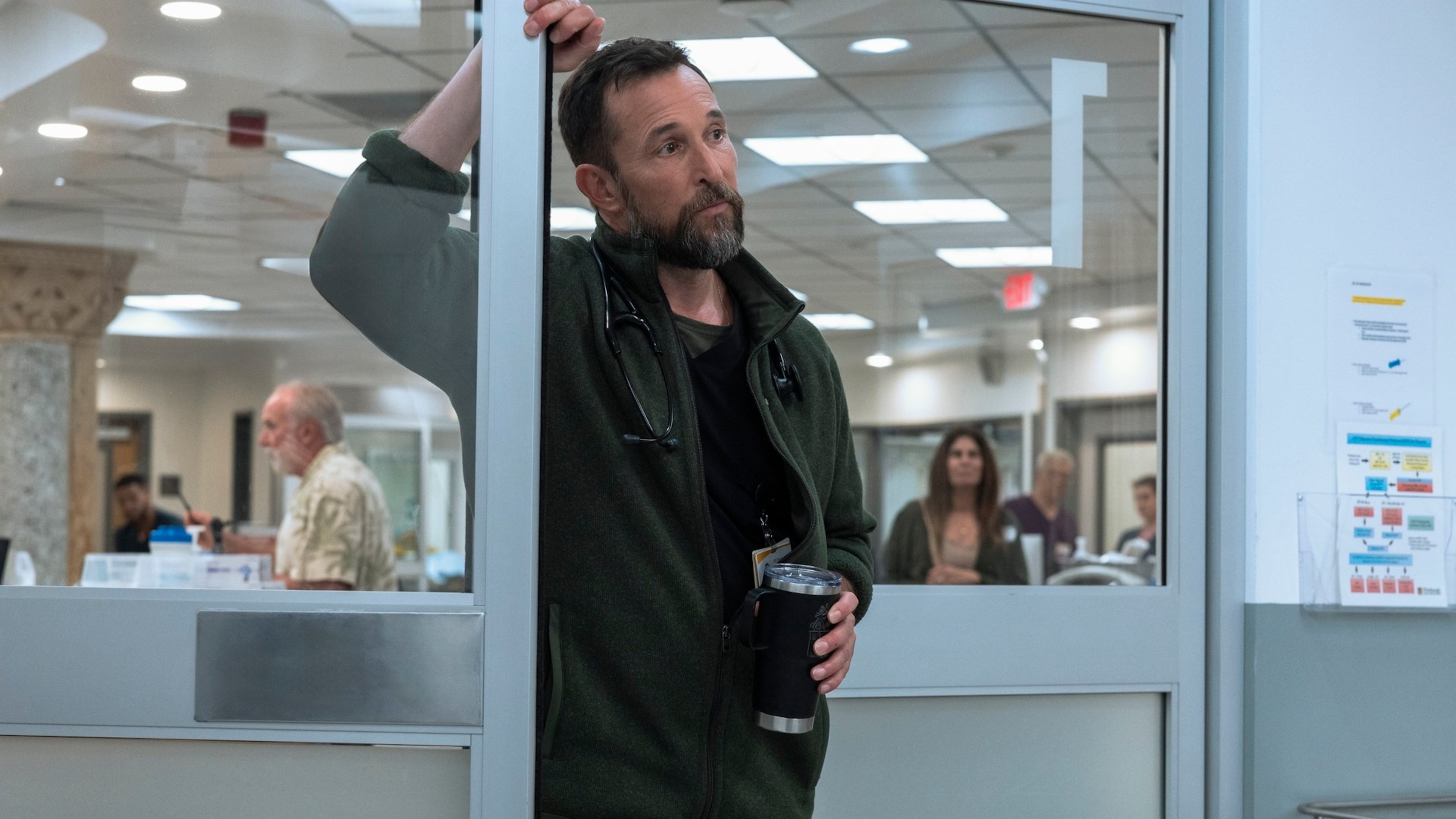 This image released by HBO shows Noah Wyle in a scene from "The Pitt." (HBO via AP)