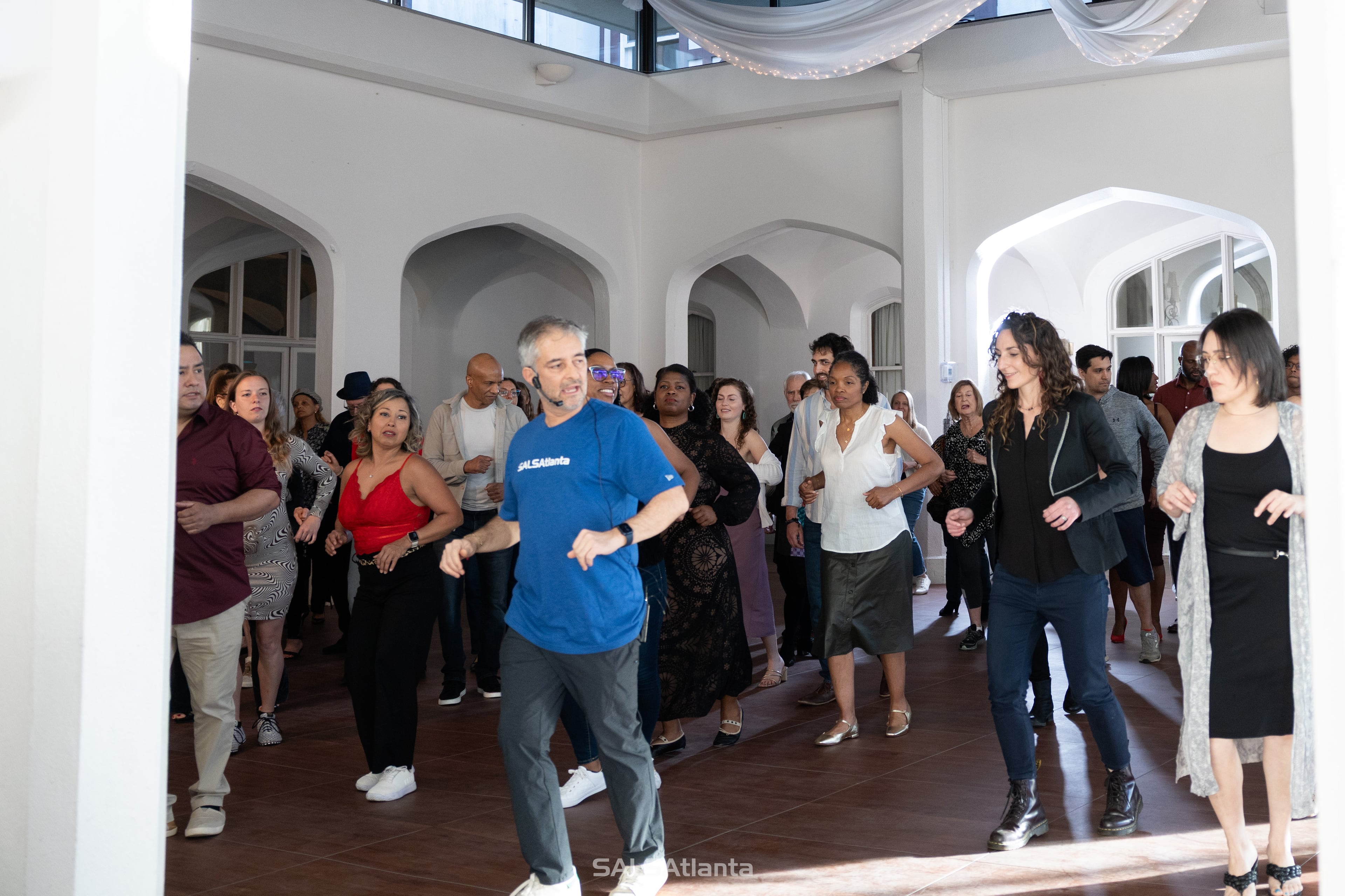 Julian Mejia instructs students during a casino class at Callanwolde Fine Arts Center. (Courtesy of Julian Mejia Photography)