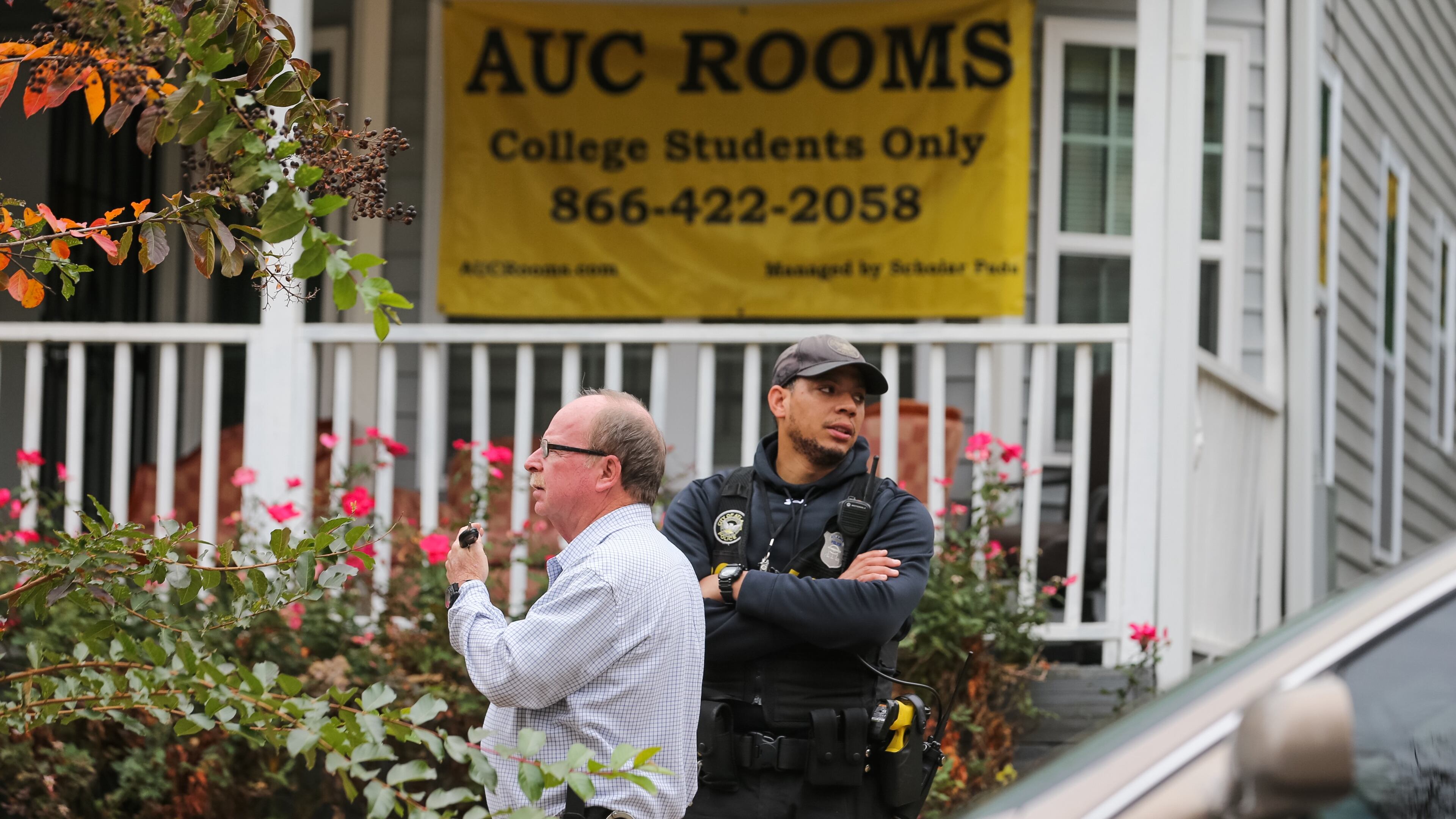 A man in his 30s was shot Wednesday outside student housing for Clark Atlanta. JOHN SPINK / JSPINK@AJC.COM