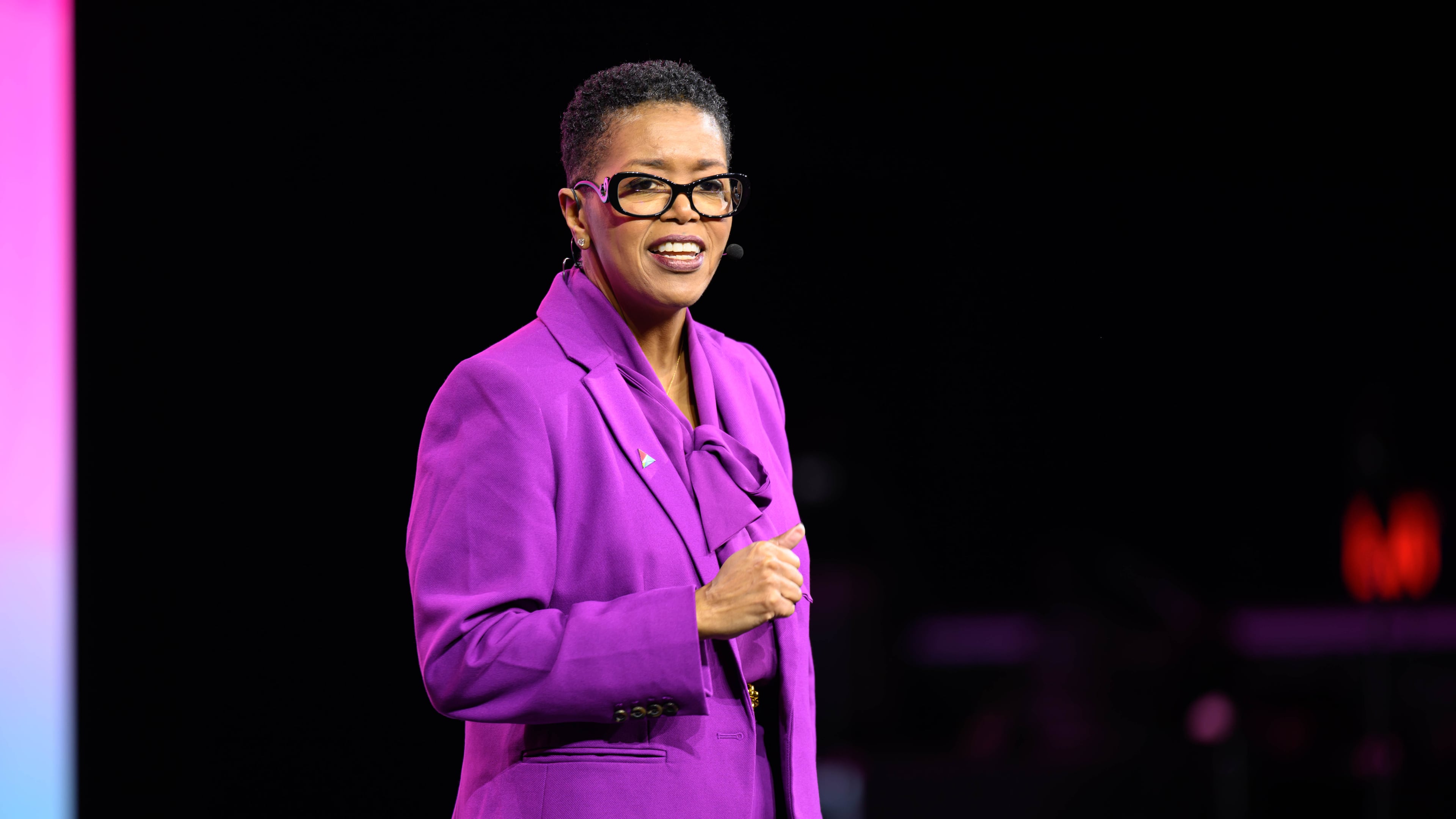 Bentina Terry, who is CEO of Southern Co.'s Southern Linc and Southern Telecom subsidiaries, spoke at the Georgia Chamber's "Women Who Lead" conference at Trilith Live in Fayetteville on Wednesday, March 11, 2026. (Courtesy of Paul Ward for the Georgia Chamber)