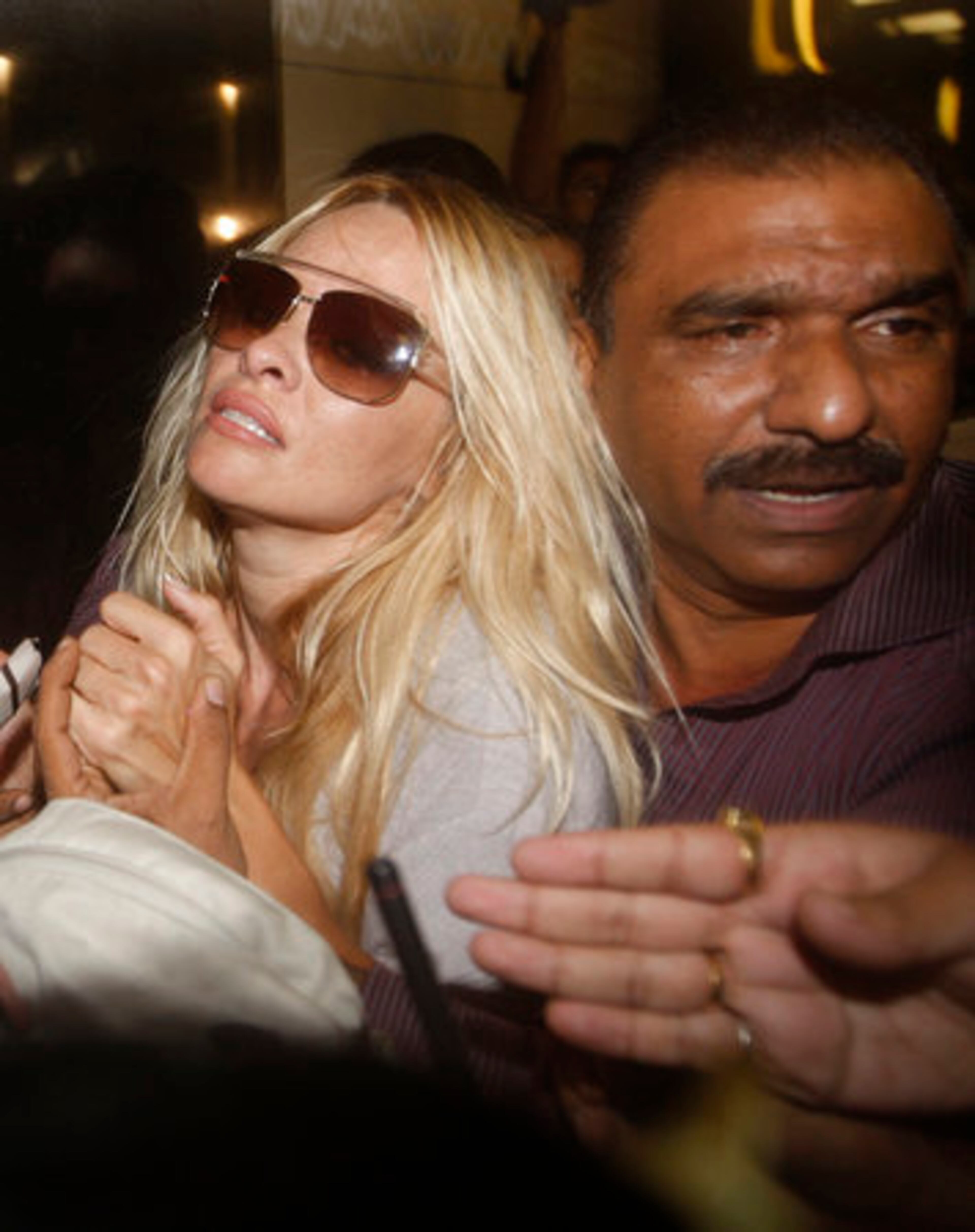 Pamela Anderson had said prior to her arrival, "It's my first visit so I hope I will be able to get some impressions of the country during my stay."