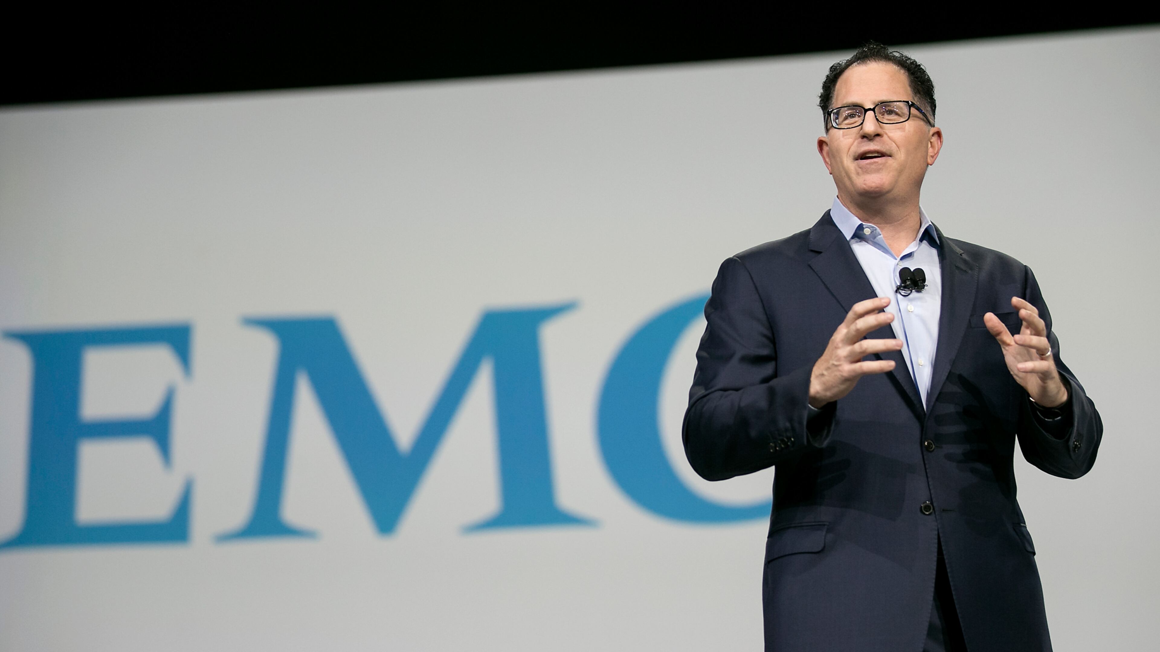 Michael Dell gives the keynote address at the Dell World conference in the Austin Convention Center on Wednesday, October 21, 2015.
LAURA SKELDING/AMERICAN-STATESMAN
