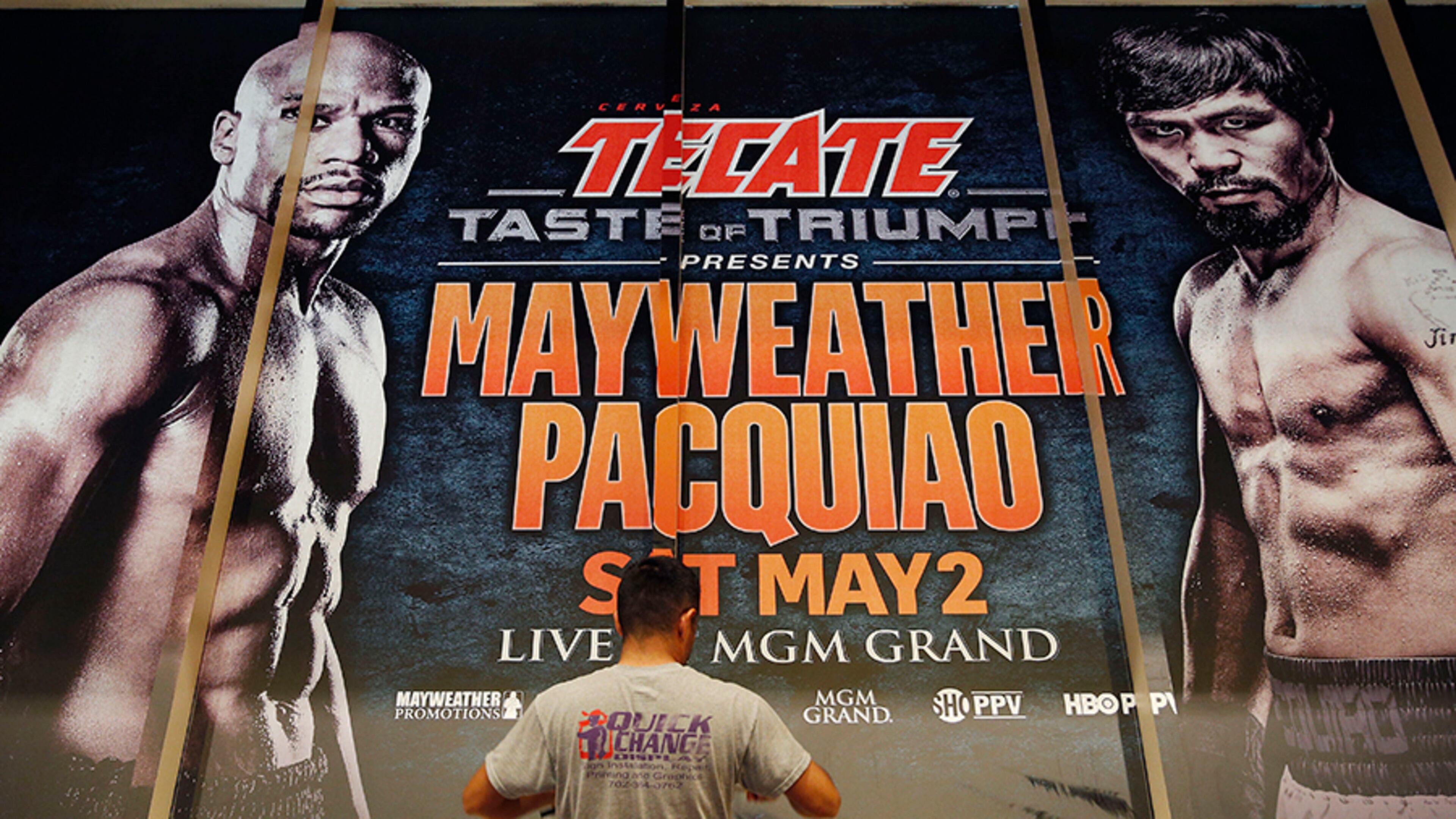 Preparations begin for fight between Floyd Mayweather Jr. and Manny Pacquiao at the MGM Grand in Las Vegas. The fight is scheduled to take place May 2 at the hotel and casino.