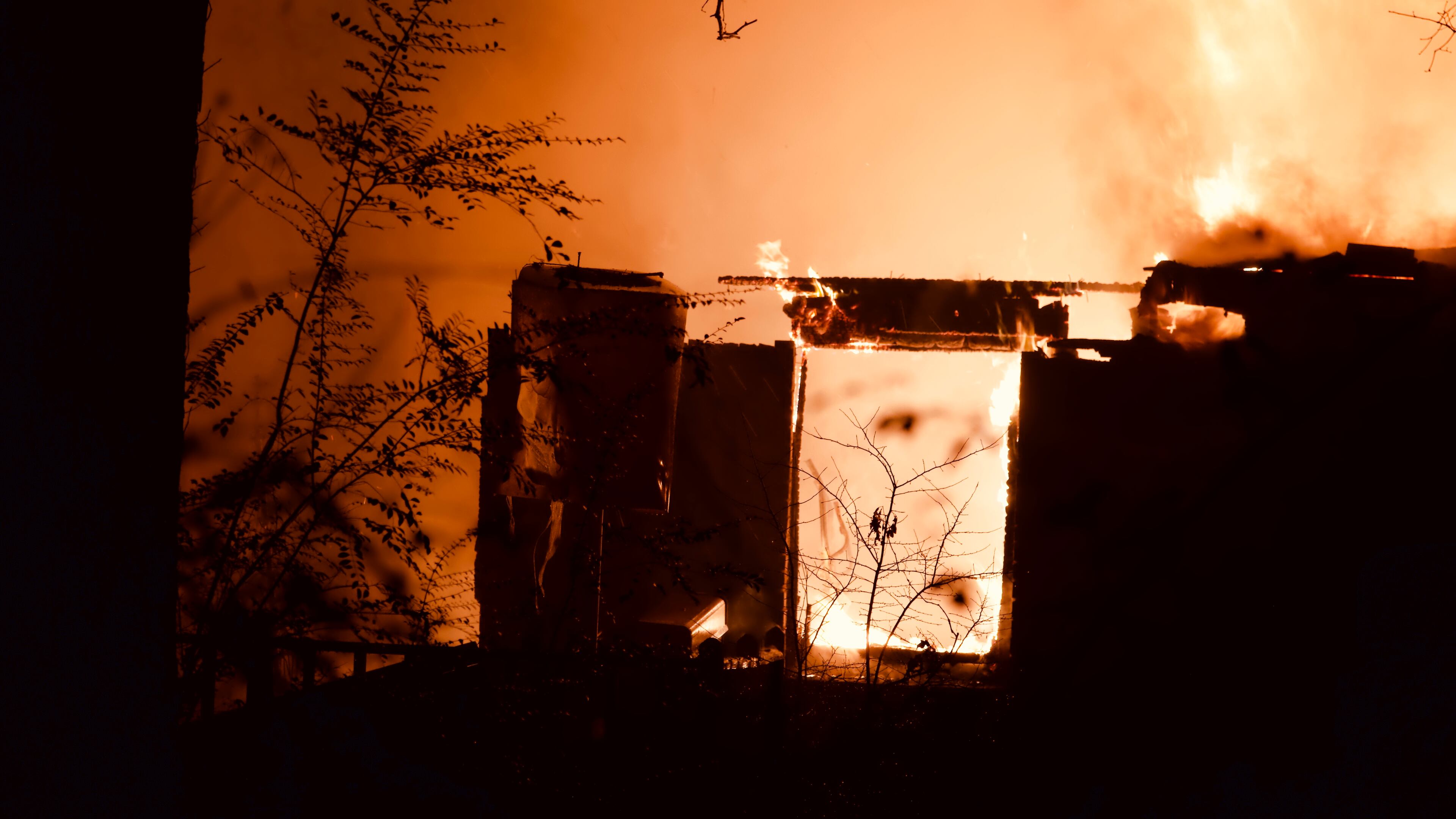 Neighbors could see flames shooting into the air when a home on Missy Way caught fire early Thursday morning.