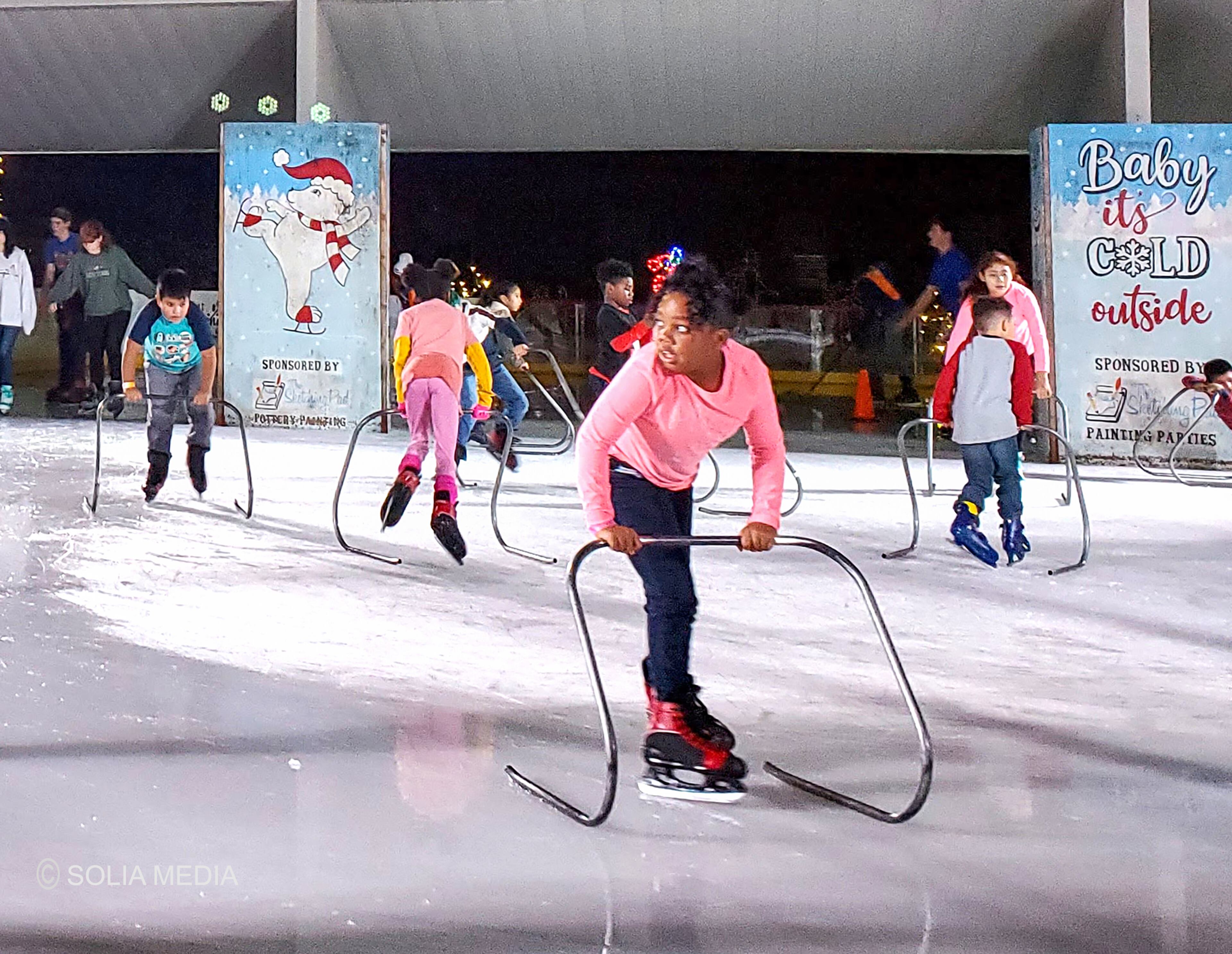 At Ice Days in Olde Town Conyers, some young skaters might need a little help learning to skate.
Courtesy of Ice Days.