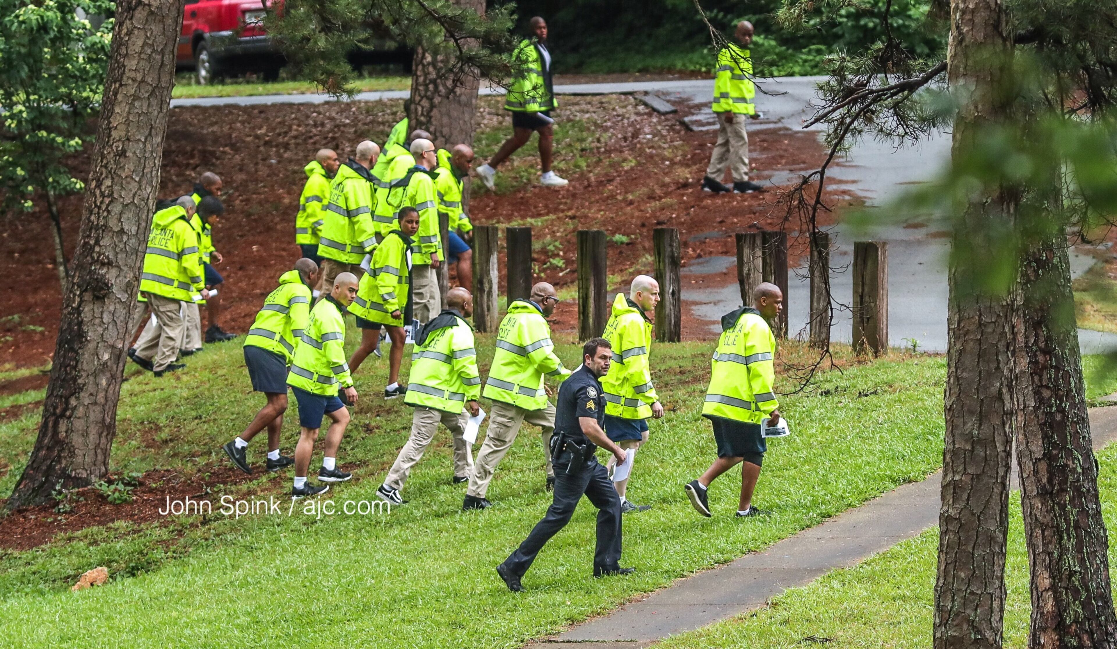 A search for Imani Colvin, 8, intensified Friday morning with a helicopter, mounted horses and Atlanta police recruits grid searching at Perkerson Park.