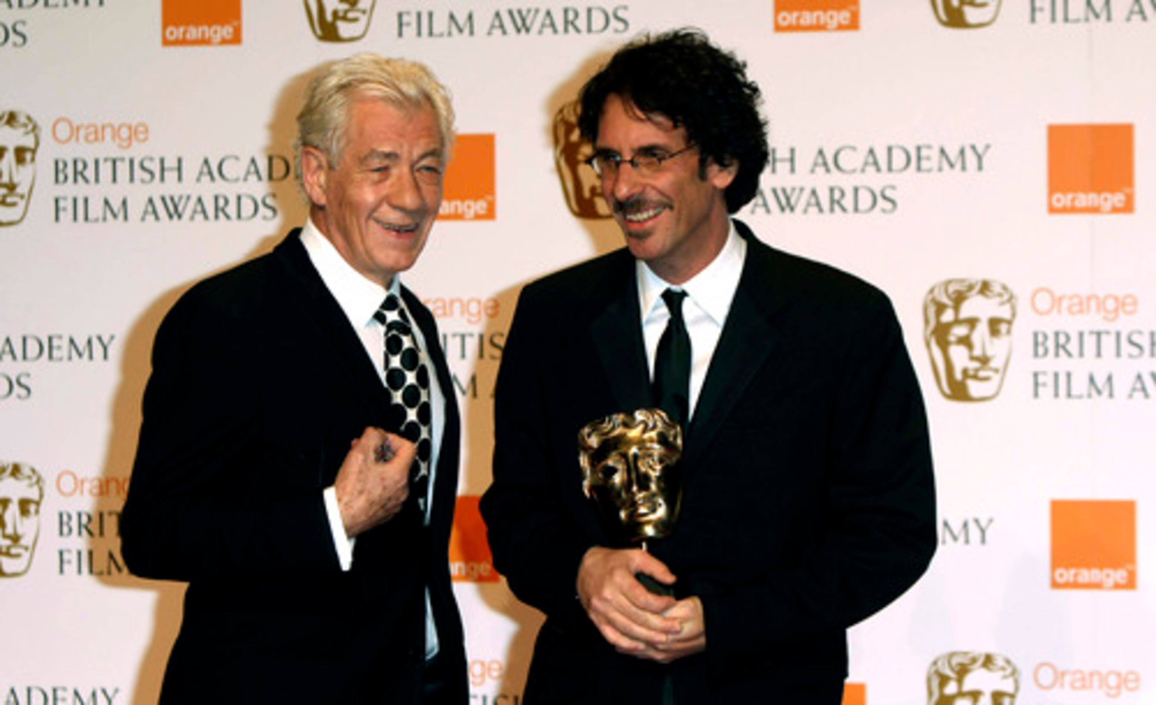 Sir Ian McKellen presents the Best Director Award to Joel Coen ("No Country for Old Men").