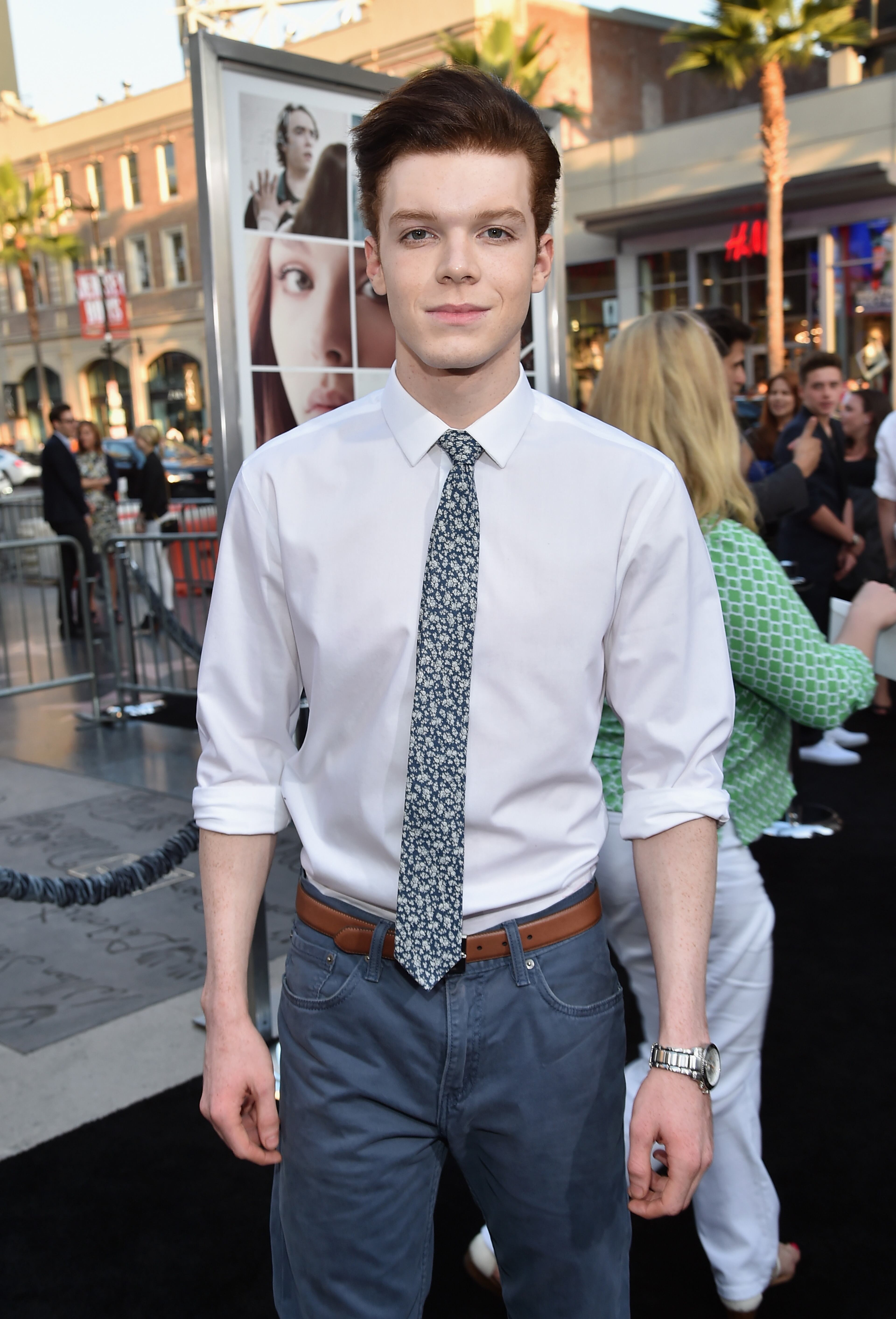 HOLLYWOOD, CA - AUGUST 20: Actor Cameron Monaghan attends the premiere of New Line Cinema's and Metro-Goldwyn-Mayer Pictures' "If I Stay" at TCL Chinese Theatre on August 20, 2014 in Hollywood, California. (Photo by Alberto E. Rodriguez/Getty Images)