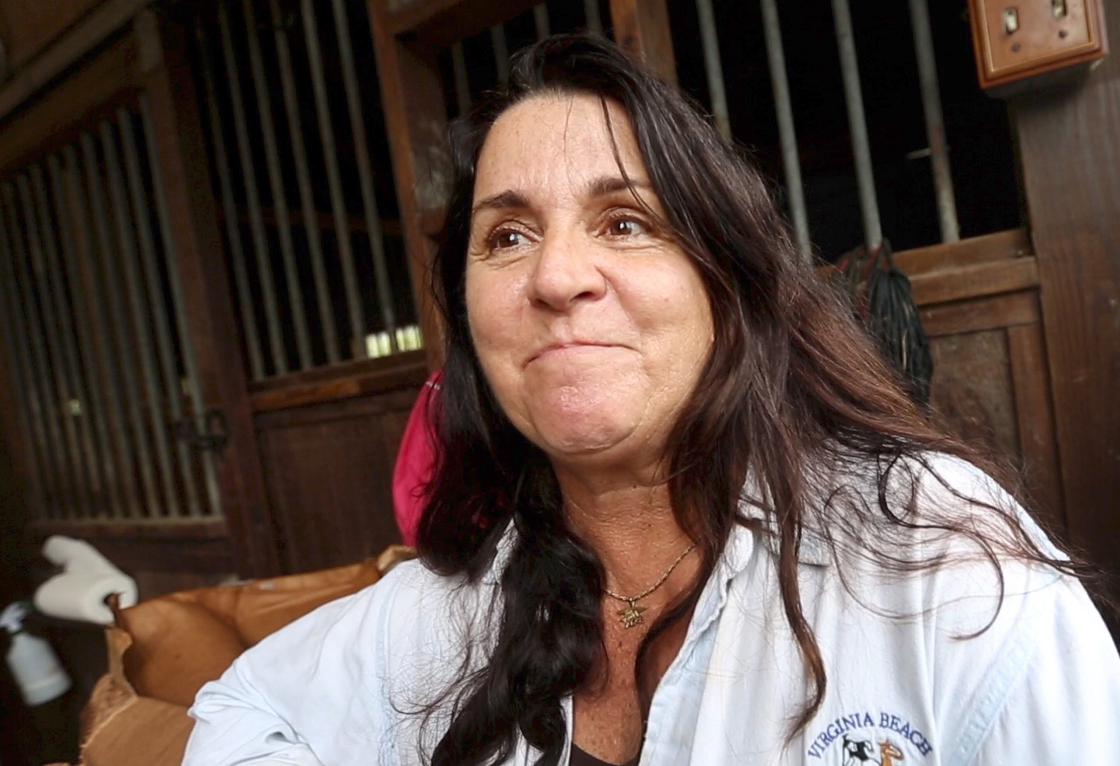 Sali Gear of Island Dog Rescue chartered a plane to bring over 300 dogs and cats back from the U.S. Virgin Islands damaged by Hurricane Irma. She was photographed at Calypso Run Farm in Virginia Beach, Va., on Tuesday, Sept. 19, 2017. (Steve Earley/The Virginian-Pilot/TNS)