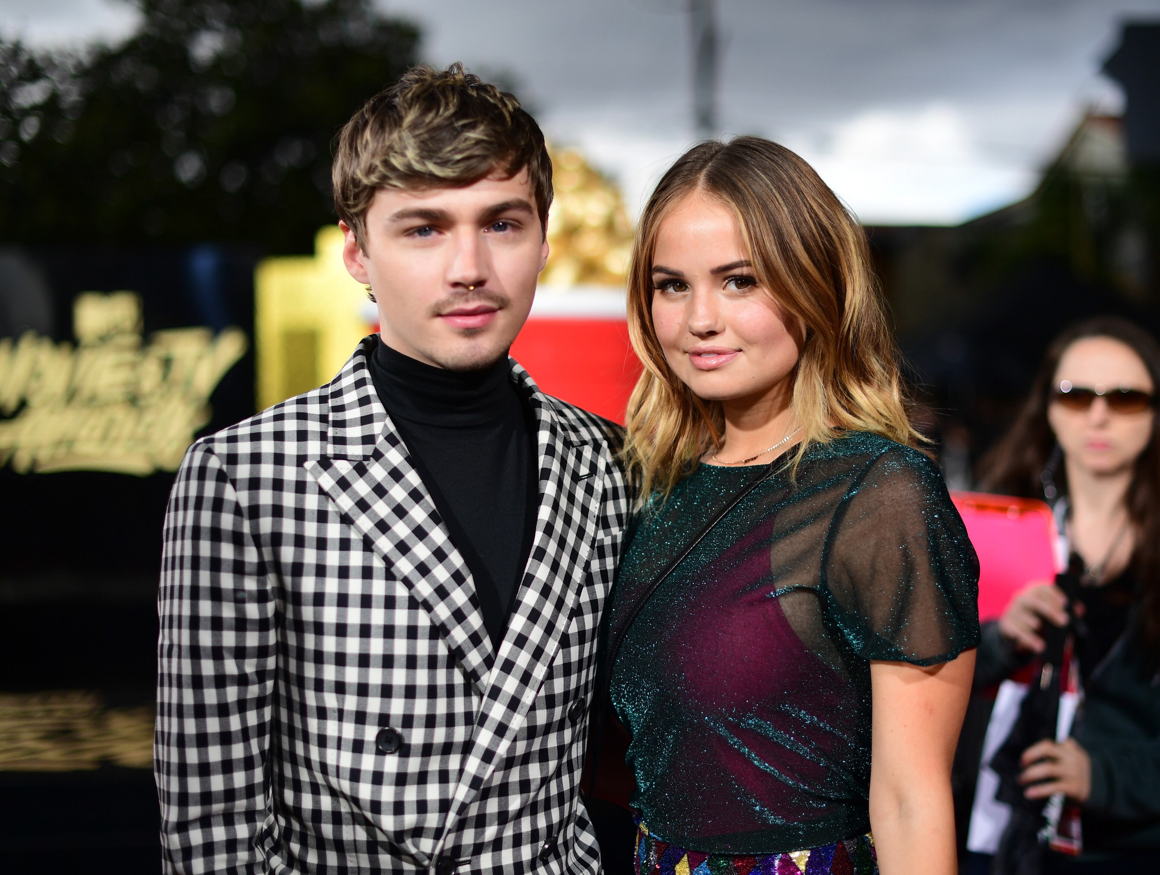 LOS ANGELES, CA - MAY 07: Actors Miles Heizer (L) and Debby Ryan attend the 2017 MTV Movie And TV Awards at The Shrine Auditorium on May 7, 2017 in Los Angeles, California. (Photo by Matt Winkelmeyer/Getty Images)