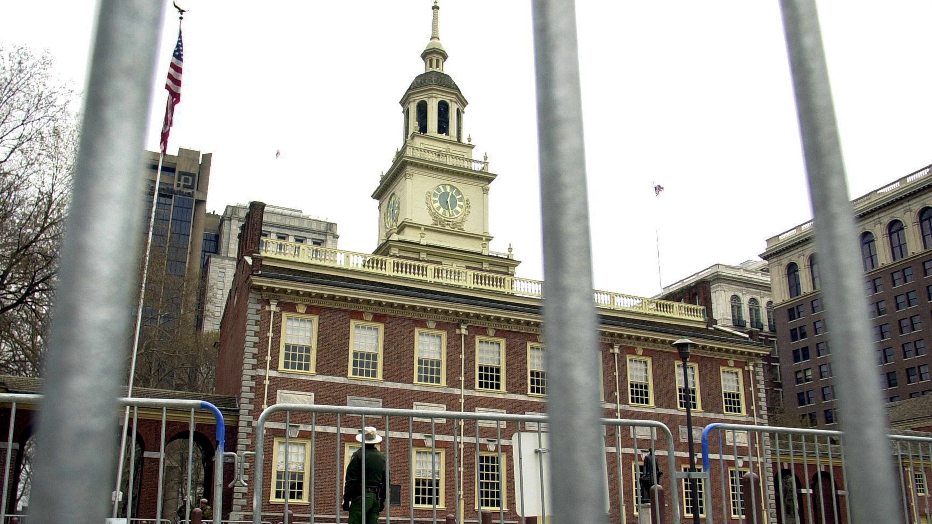 The Independence Hall in Philadelphia is where both the Declaration of Independence and the United States Constitution were debated and adopted.(William Thomas Cain/Getty Images)