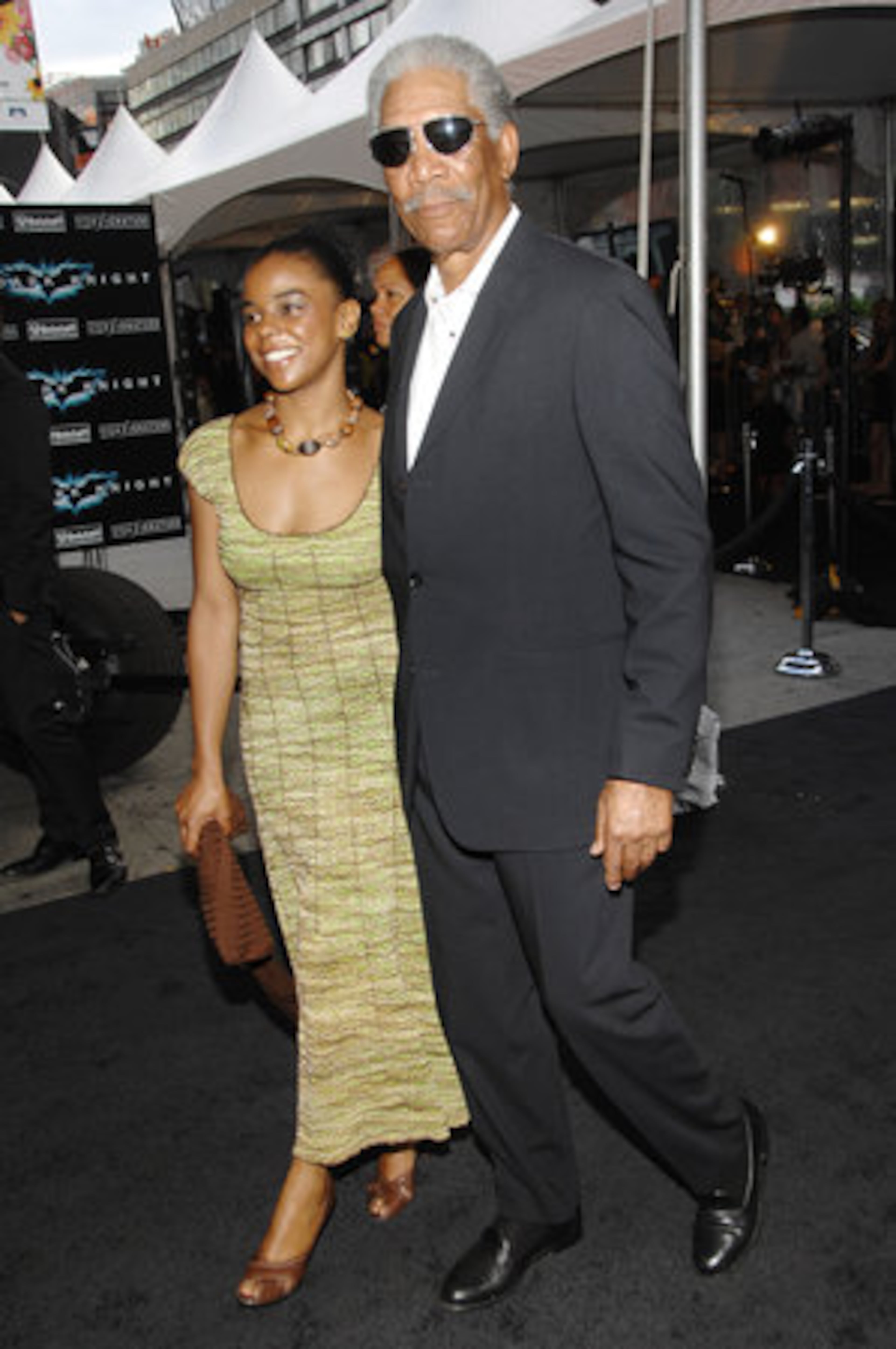 Morgan Freeman's most recent major public appearance -- before his serious accident on a Mississippi roadway on August 3 -- was at the July 14 premiere of "The Dark Knight" with his granddaughter Edina.