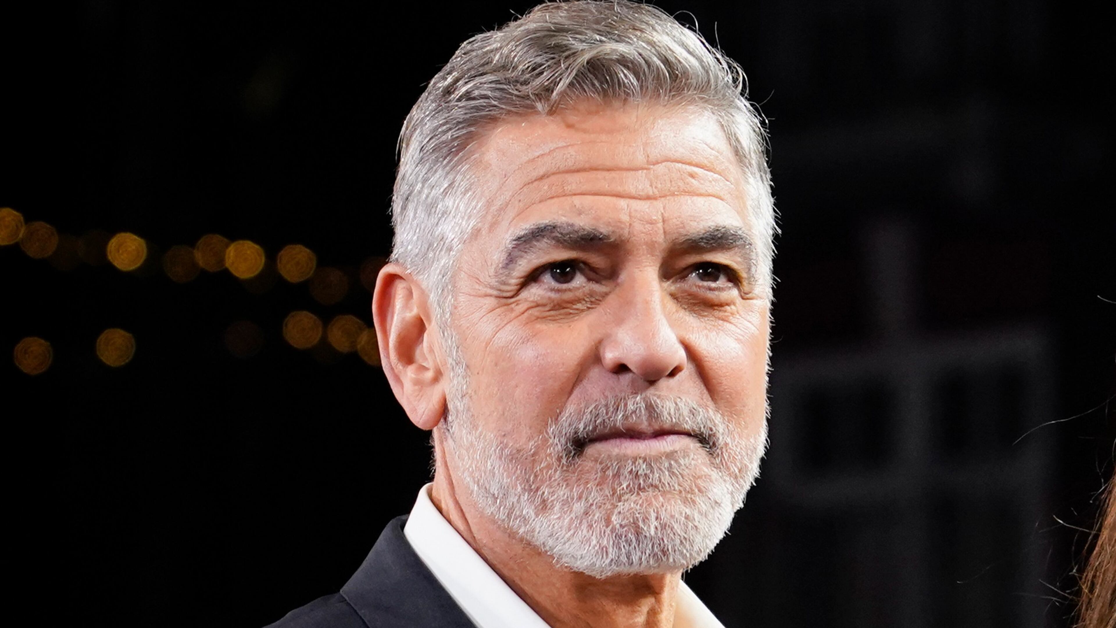 FILE - George Clooney appears at the screening of the film "The Boys In The Boat" in London on Dec. 3, 2023. (Photo by Alberto Pezzali/Invision/AP, File)