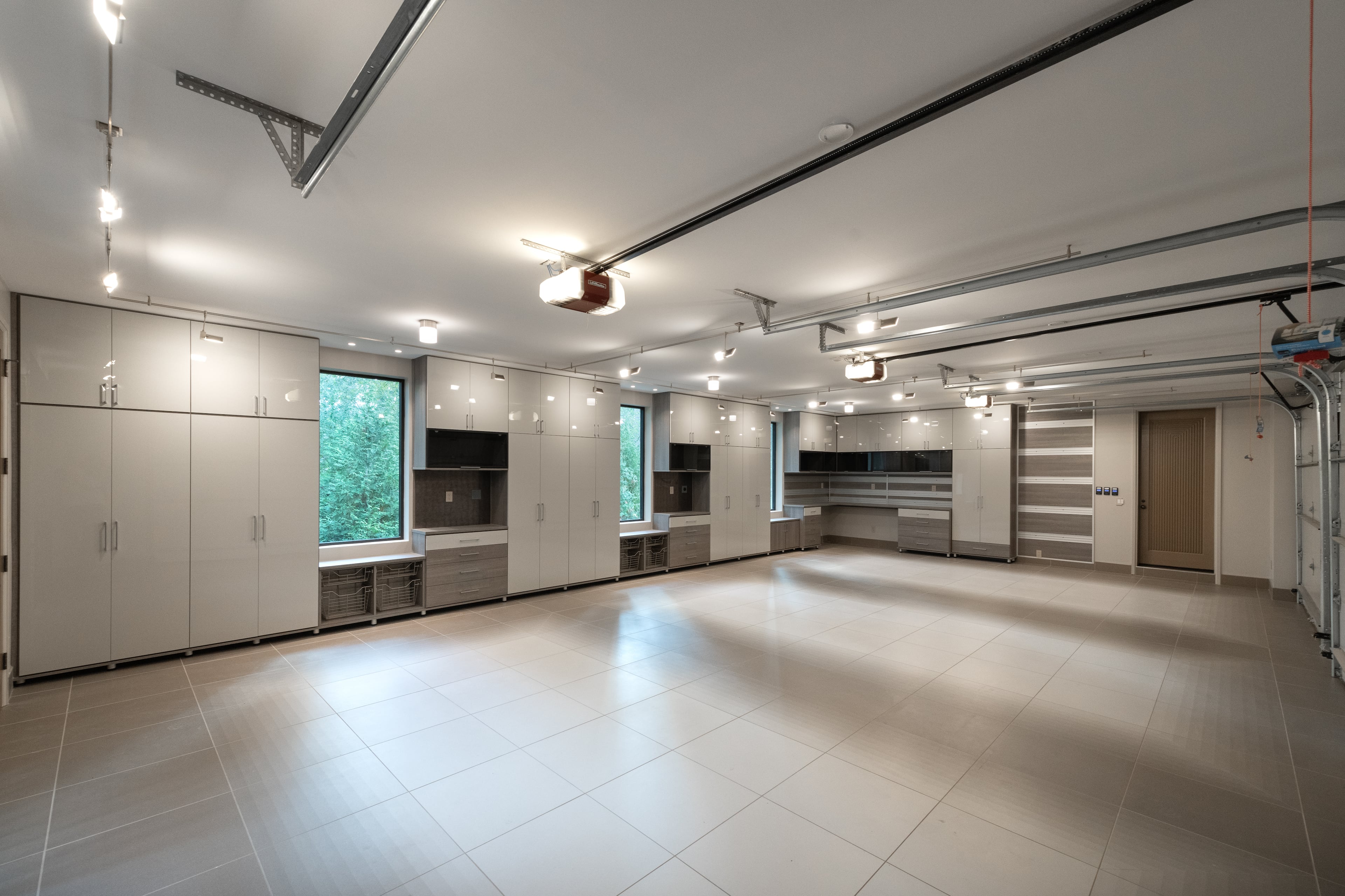 There's a six-car garage in the home.