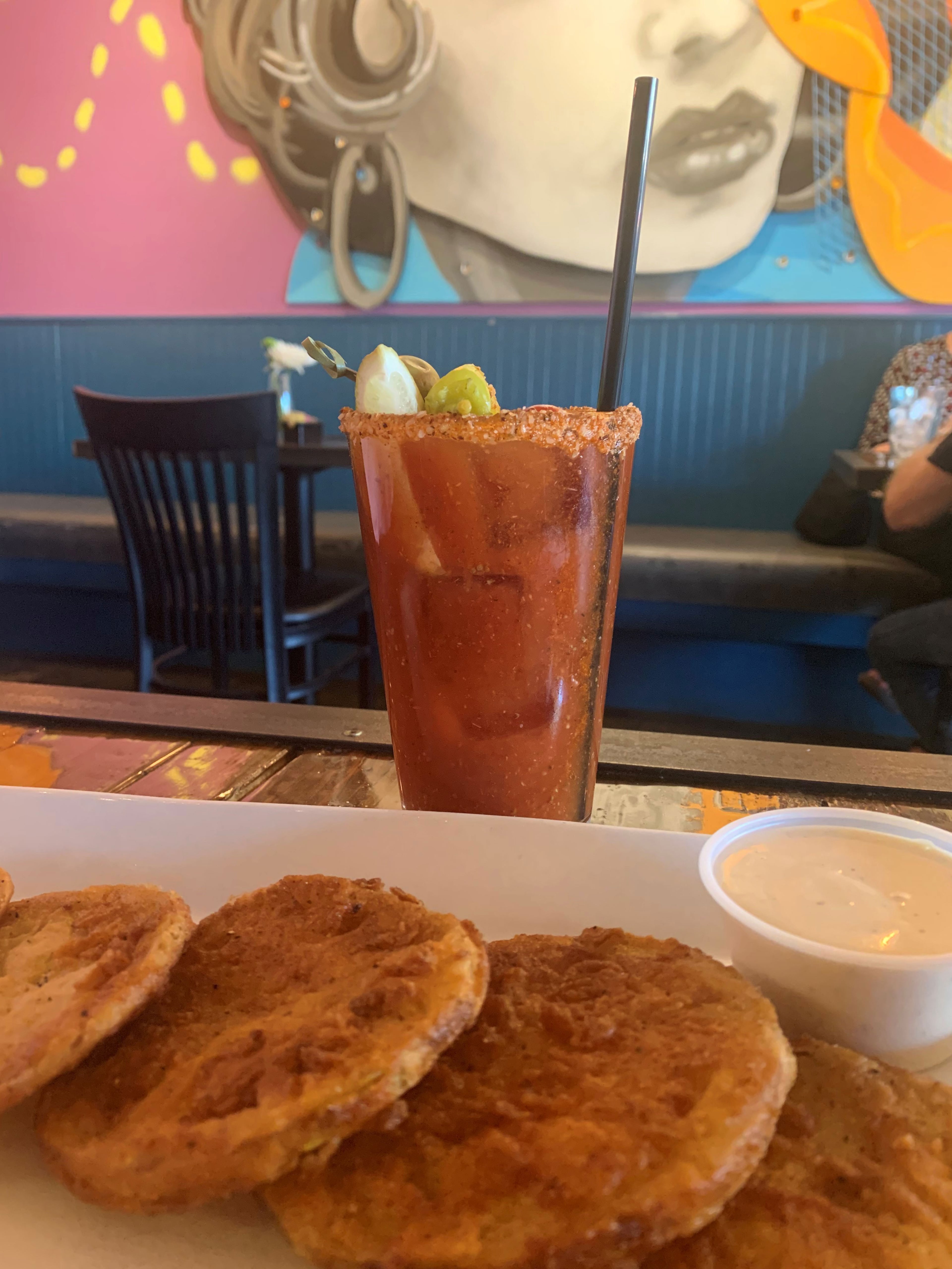 Fried green tomatoes with buttermilk ranch and a Betty Draper cocktail are recommended brunch offerings at Hot Betty's. Angela Hansberger for The Atlanta-Journal Constitution