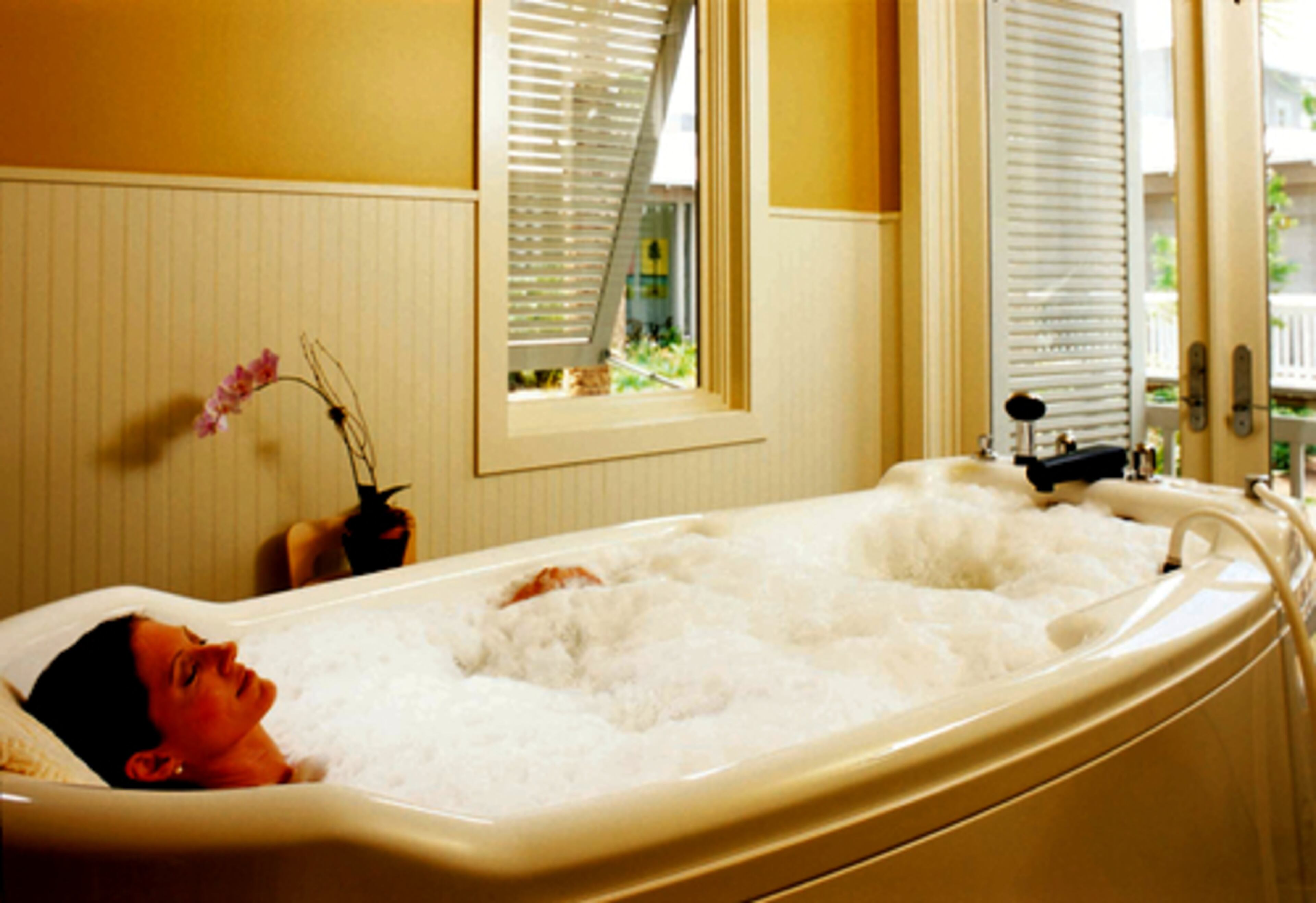 Hydrotherapy is one of the options at the spa at Amelia Island Plantation on Amelia Island, Fla. The spa uses only organic products and focuses on wellness for the whole family, even the dog.