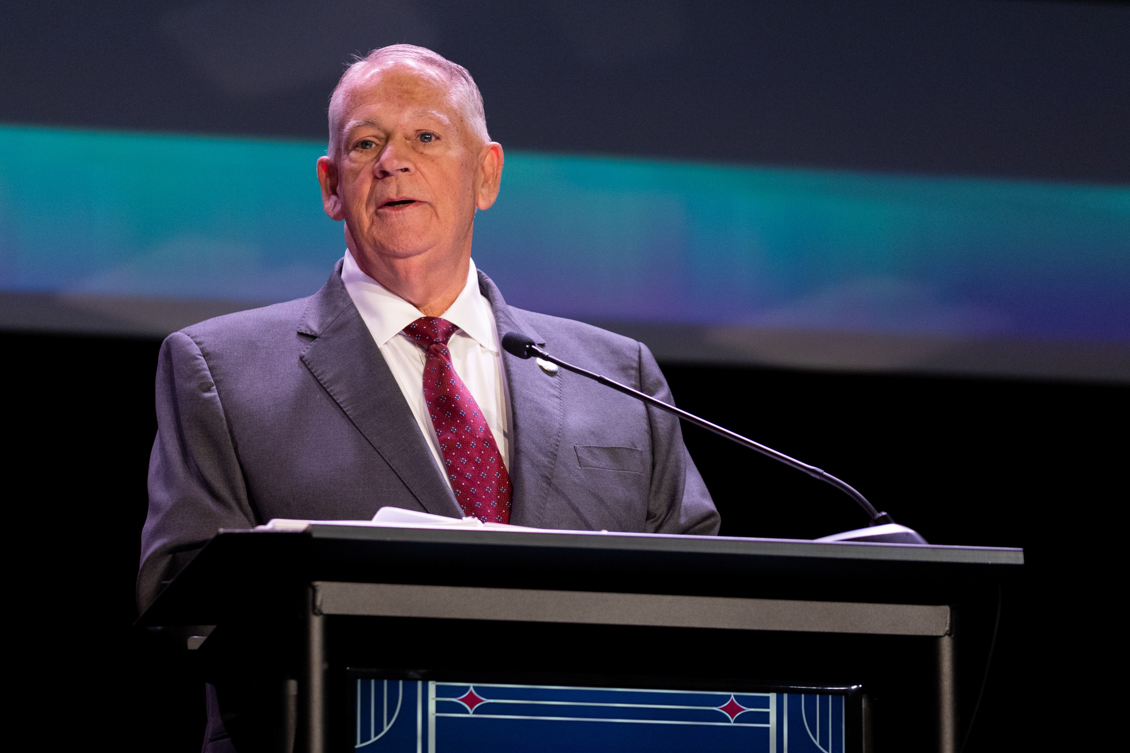 The late House Speaker David Ralston will lie in state under the rotunda of the Georgia state Capitol today through Wednesday. Ralston died last week at the age of 68. (Nathan Posner for The Atlanta Journal-Constitution)