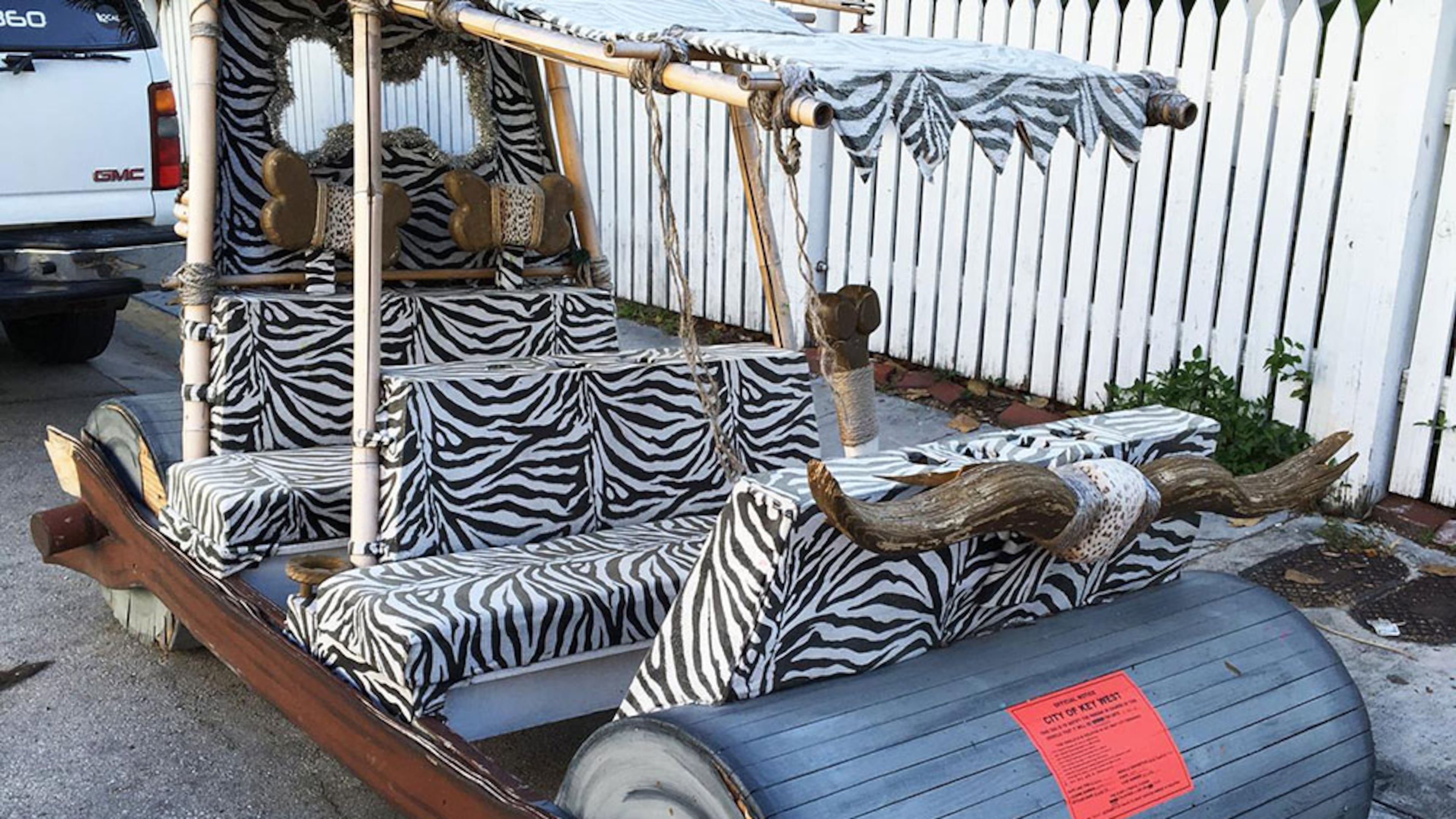 Photo of Flintstones Car in Key West (Facebook/City of Key West)