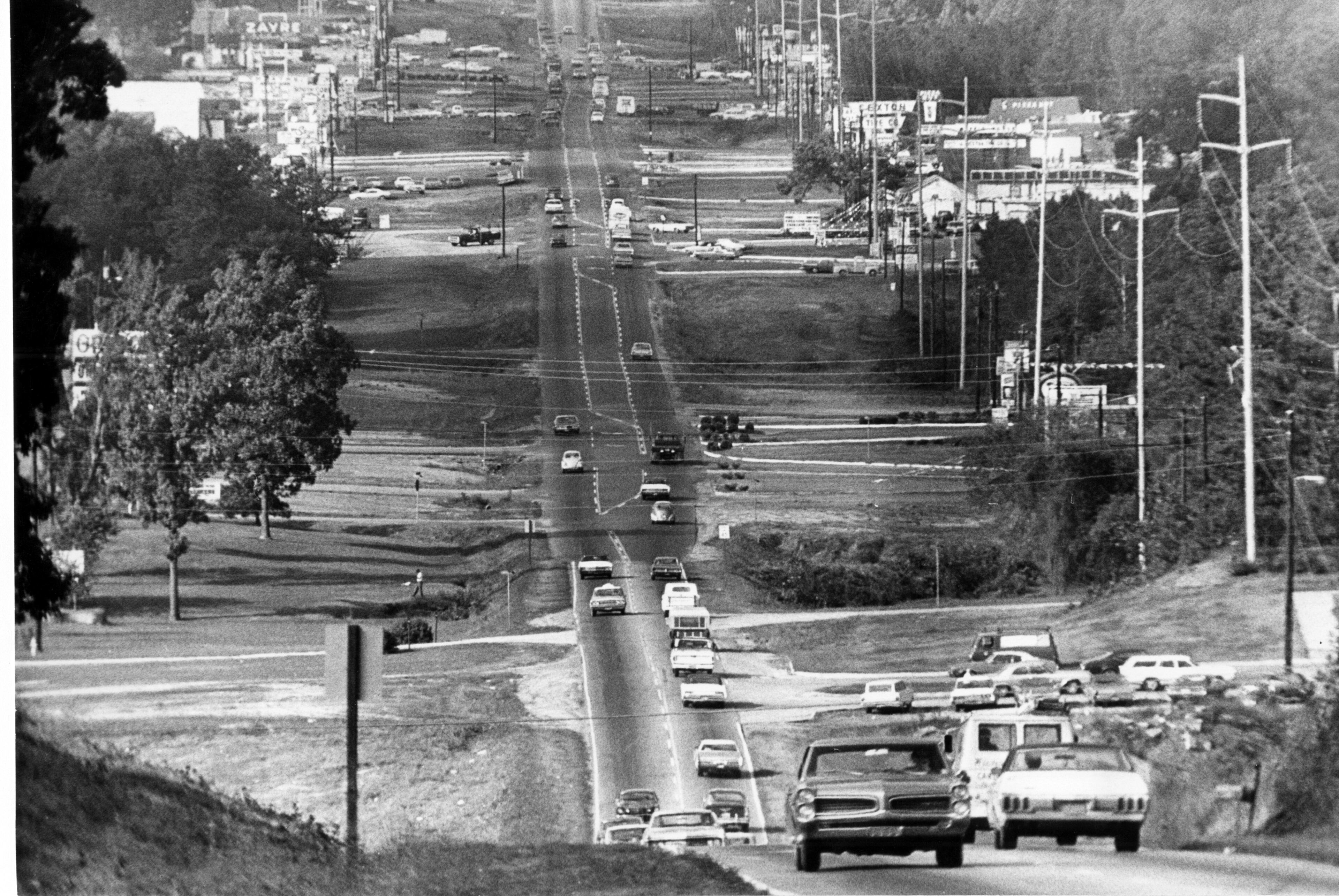 Nov. 1970 - Smyrna, GA.: - South Cobb Drive, built in World War II as access road to Bell Bomber (Lockheed), is now a busy artery with many stores.