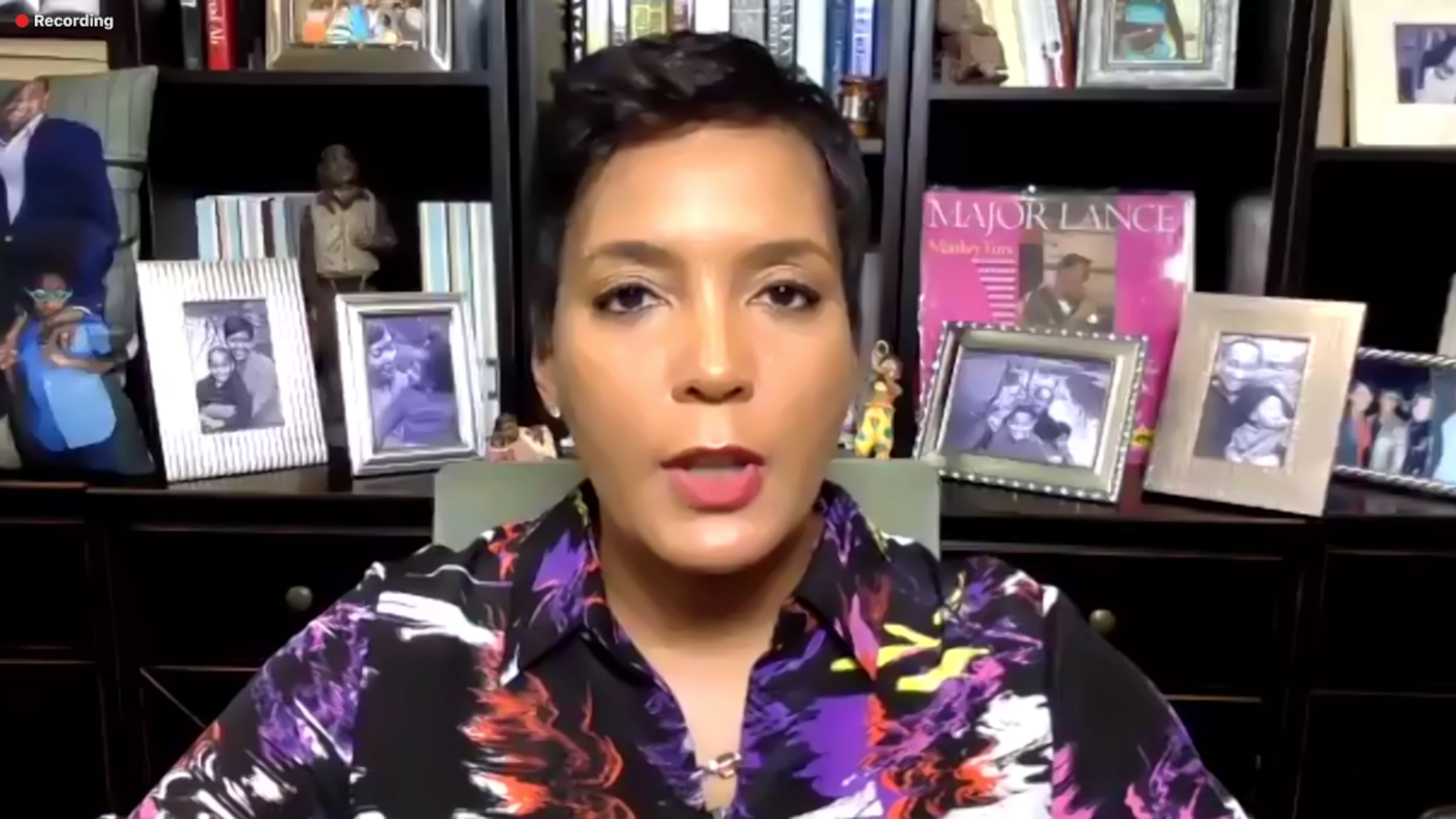 Mayor Keisha Lance Bottoms addresses the media during a press briefing Wednesday morning.