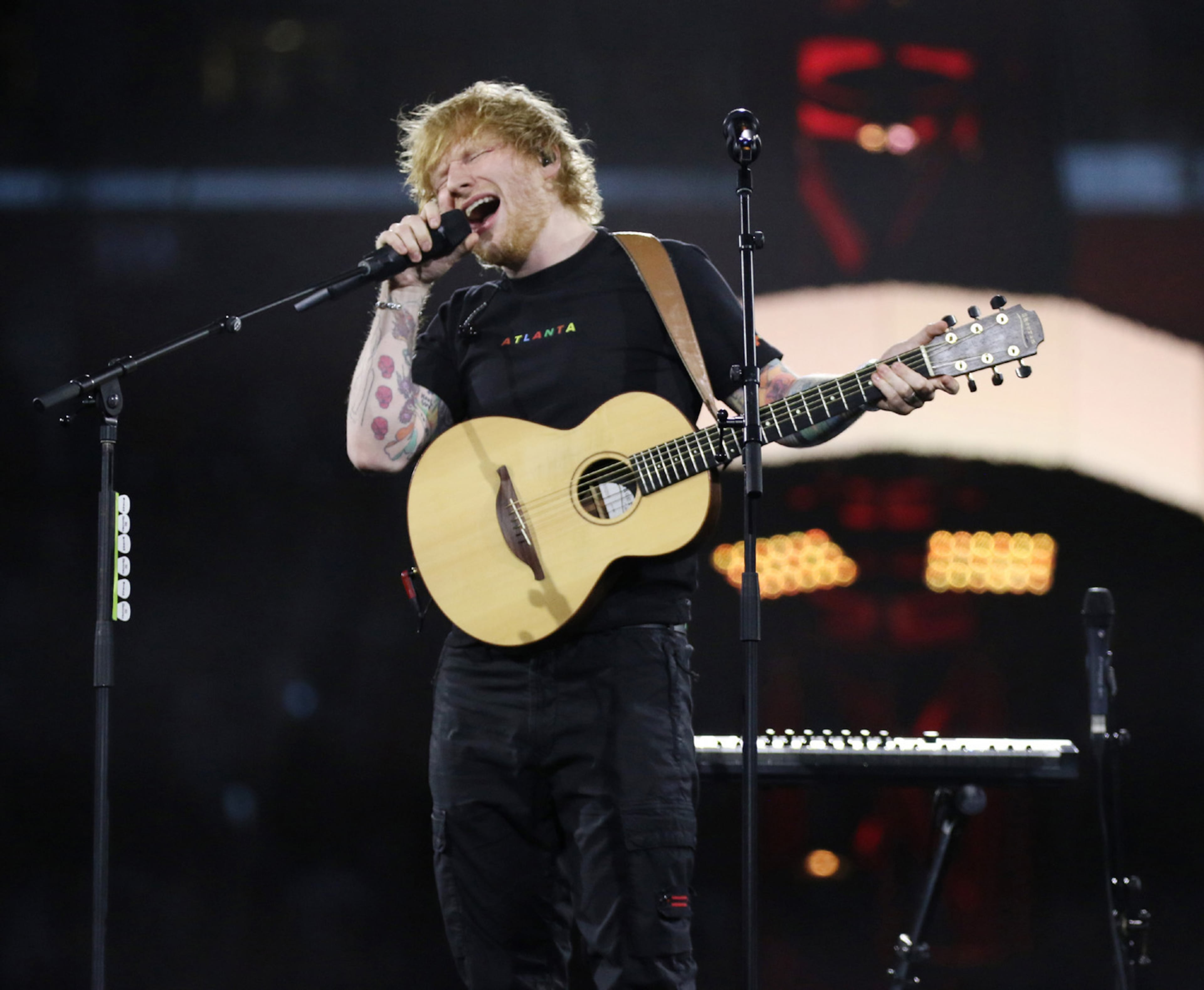 Ed Sheeran rocked a sold-out Mercedes Benz Stadium on Saturday, May 27, 2023 on his +=÷x tour. Georgia native Khalid and British singer Dylan opened the show.
Robb Cohen for The Atlanta Journal-Constitution