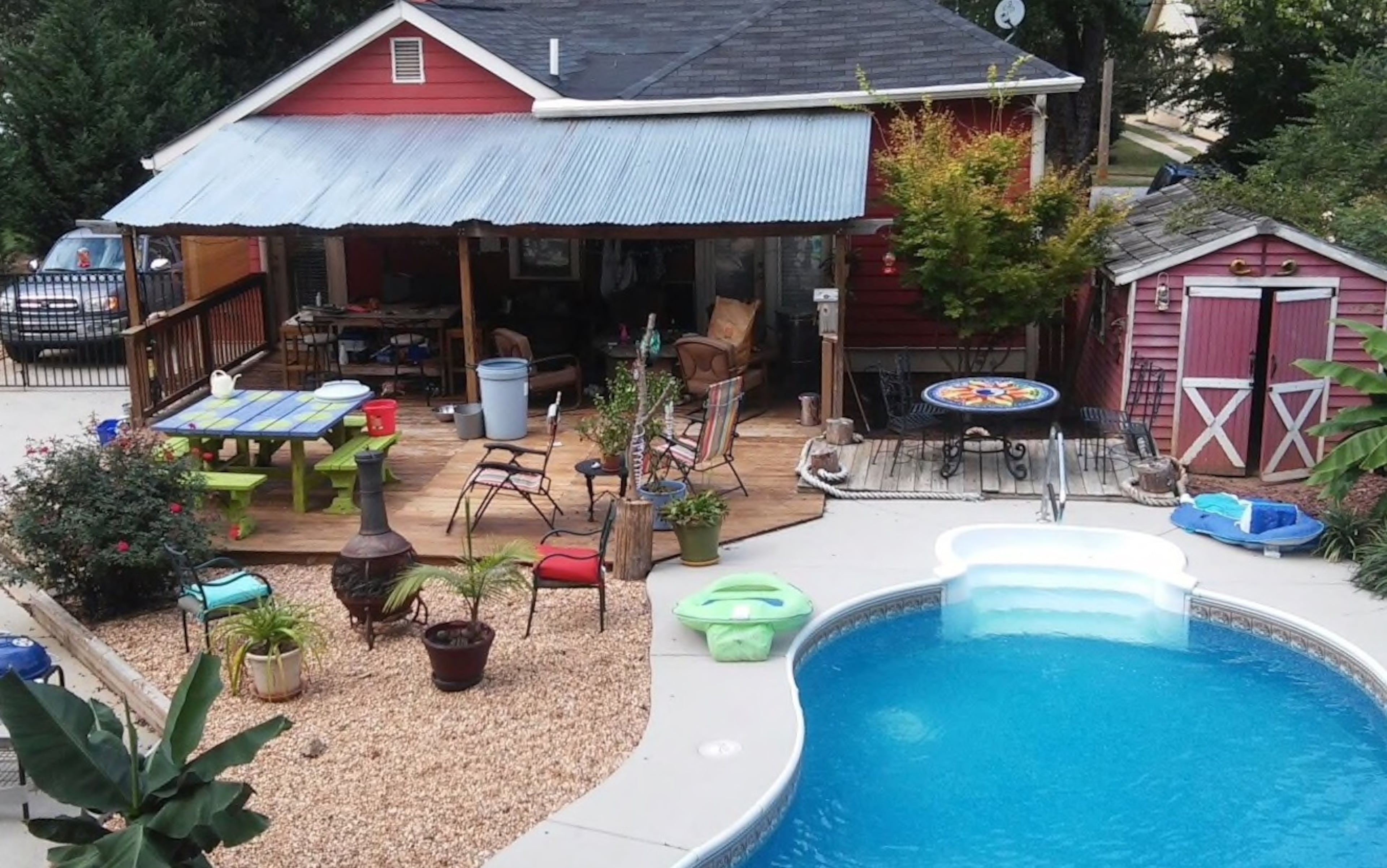 The homeowners of this little red gem with ride assist if you make arrangements.