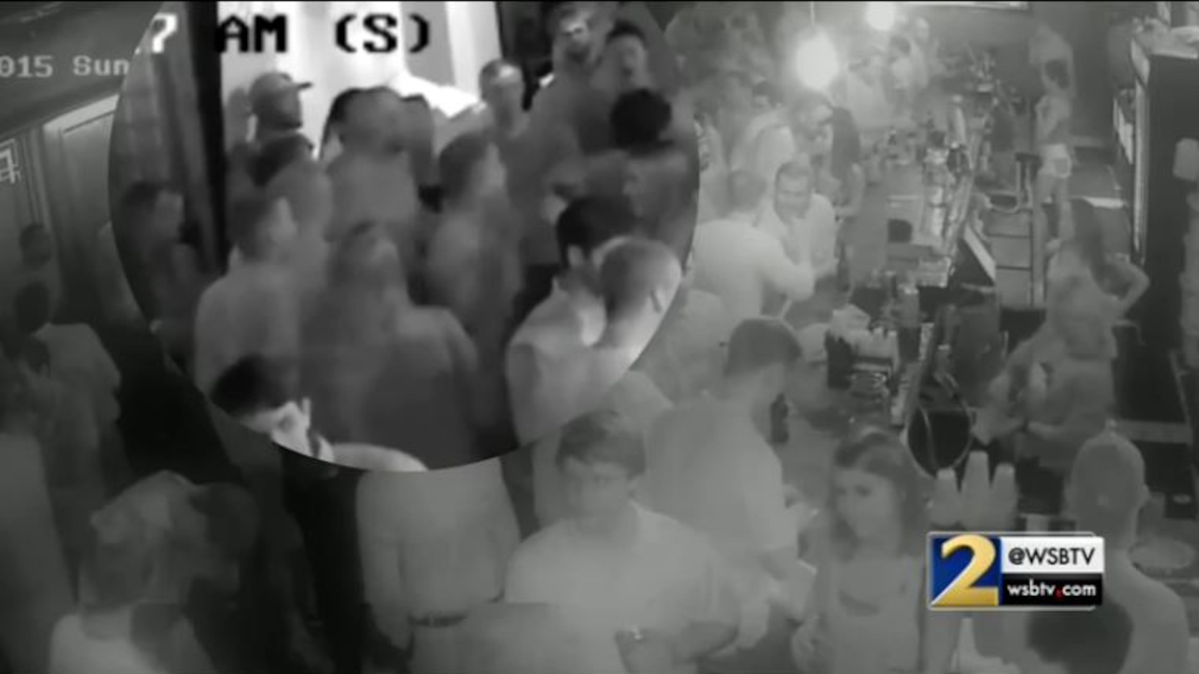 Police want to question the people involved in a fight at a Buckhead club on Saturday night. (Surveillance photo / Channel 2 Action News)