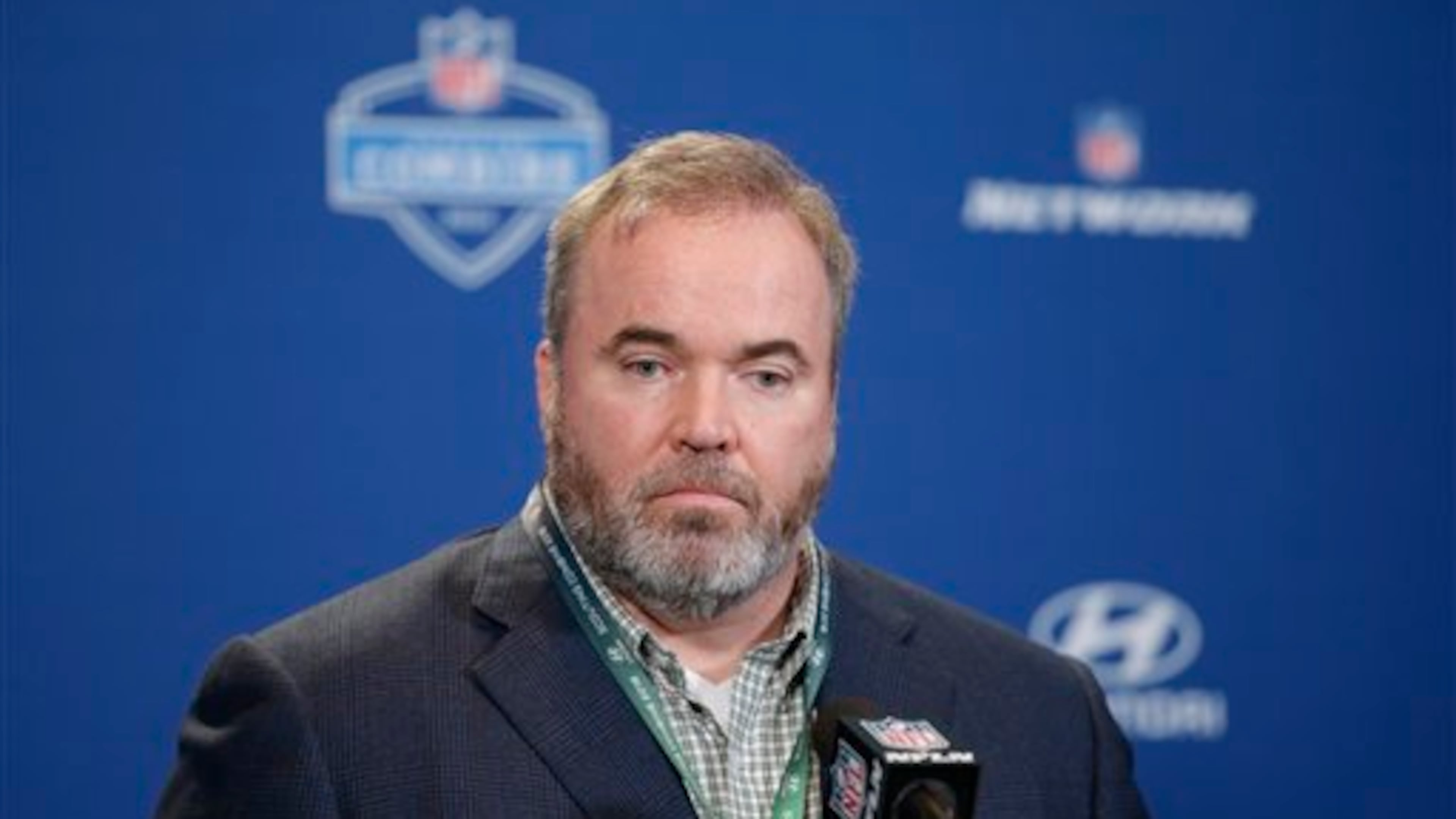 Green Bay Packers head coach Mike McCarthy responds to a question during a news conference at the NFL football scouting combine Thursday, Feb. 25, 2016, in Indianapolis. (AP Photo/Darron Cummings)