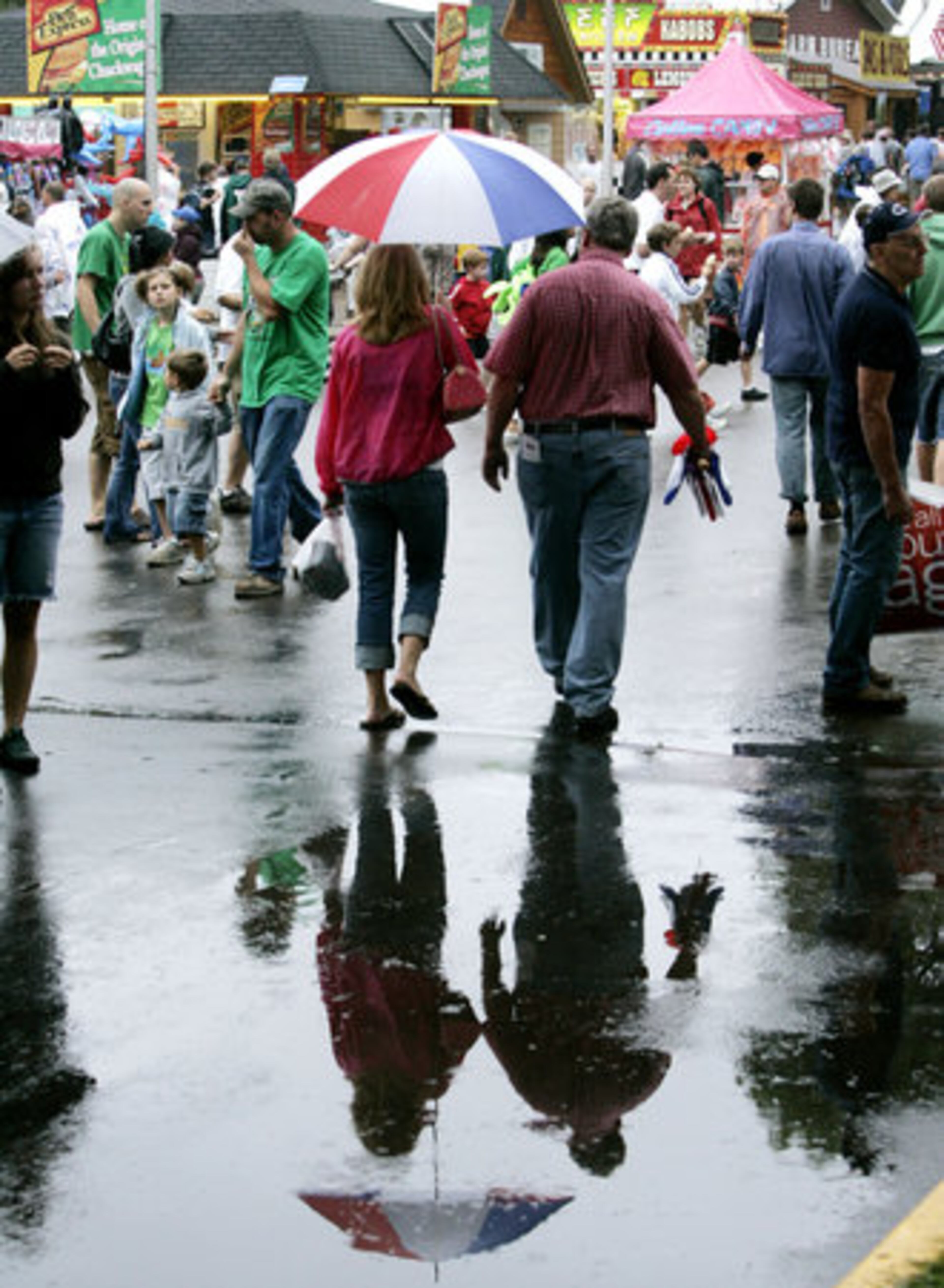 OPENING DAY (in 2006) of the Minnesota State Fair was a little soggy ...