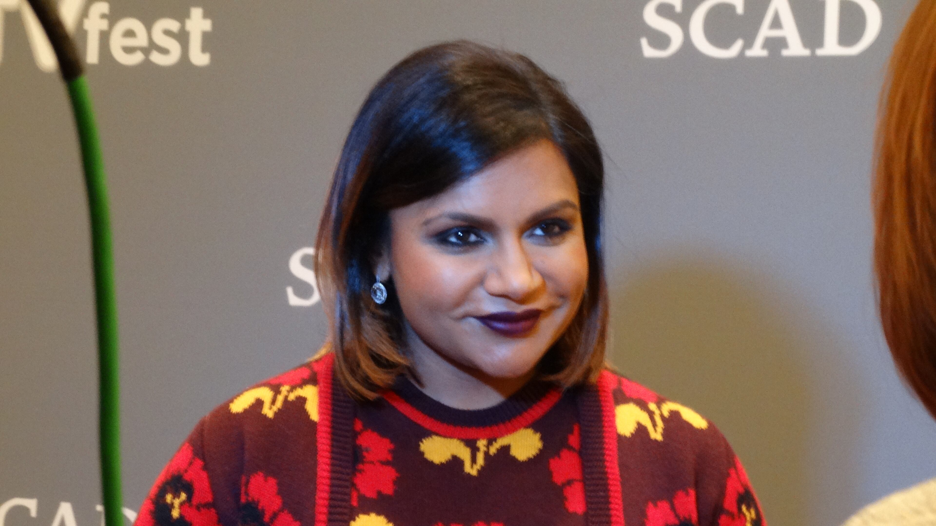 Mindy Kaling doing press during SCAD's fourth annual aTVFest Saturday, February 6, 2016. CREDIT: Rodney Ho/ rho@ajc.com
