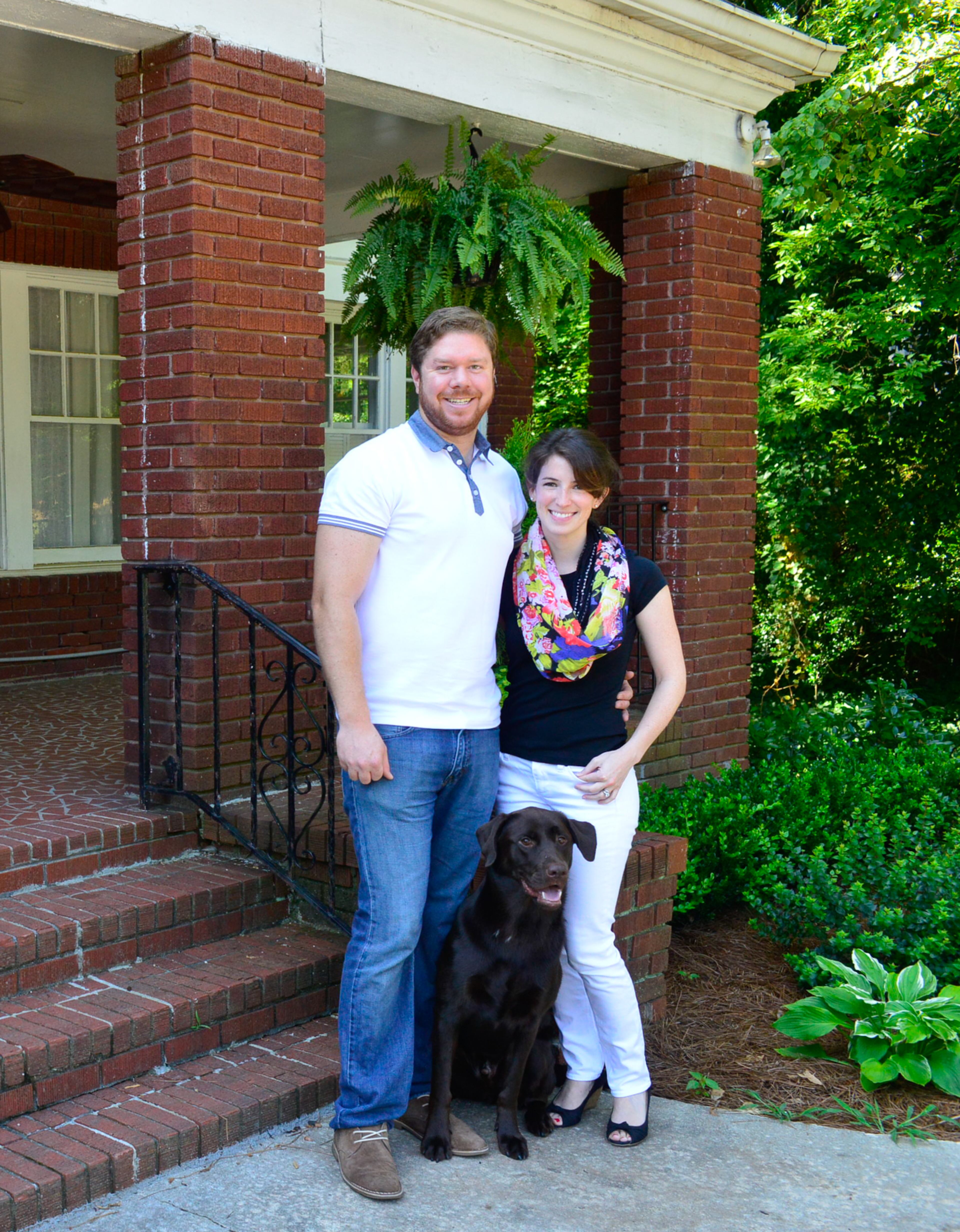 Franklin and Heather Johnson, who have a chocolate lab named Beau, purchased their home in Atlanta's Druid Hills neighborhood in 2013. The 2,300-square-foot American Foursquare-style home was built in 1930. Franklin is an investment analyst at Aon Hewitt; Heather is operations and planning program manager at Emory University School of Medicine.