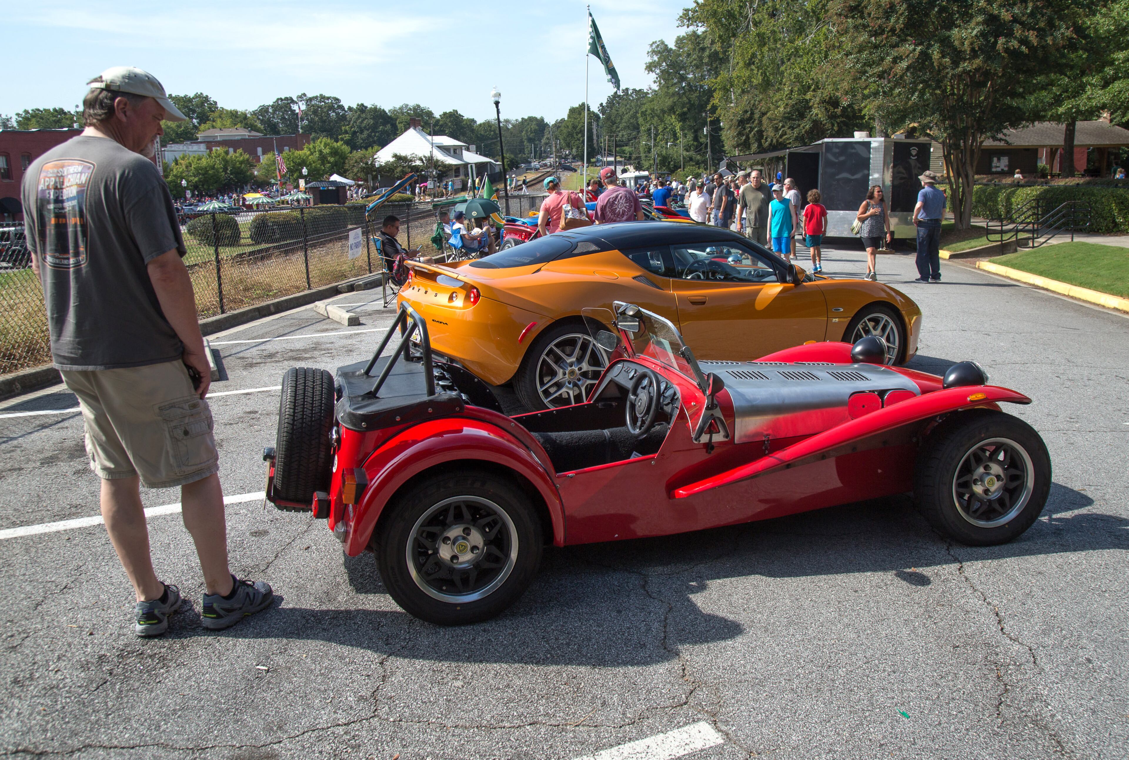 Ian Thompson stands over a 1989 Lotus 7 during the 8th annual Atlanta British Car Fayre in downtown Norcross on Saturday, Sept. 8, 2018. The car show featured more than 400 British automobiles and motorcycles. (Photo: STEVE SCHAEFER / SPECIAL TO THE AJC)