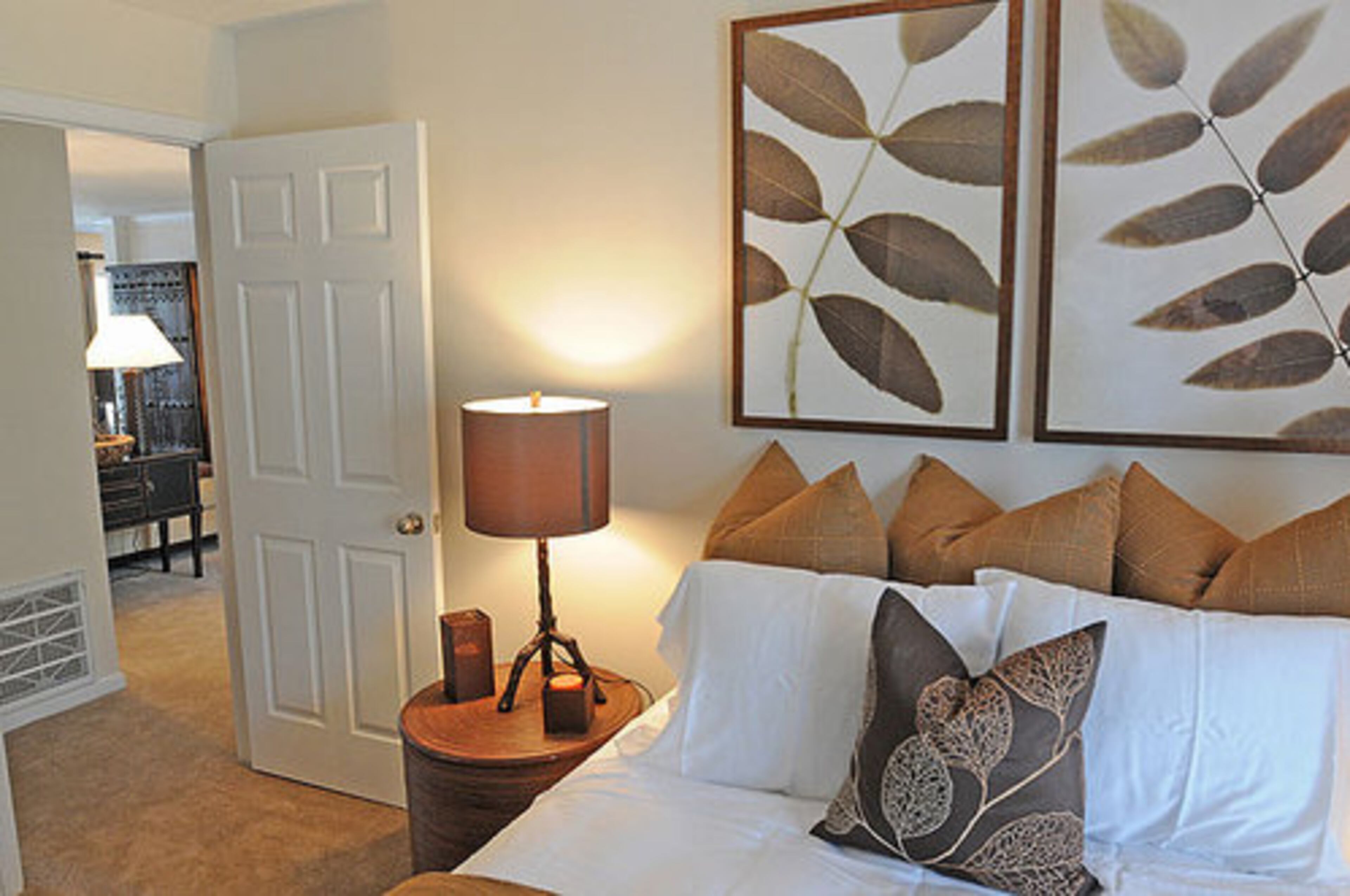 She loves the storage space including a linen closet and great walk-in closet in the master bedroom and says that's what sold her on the apartment.