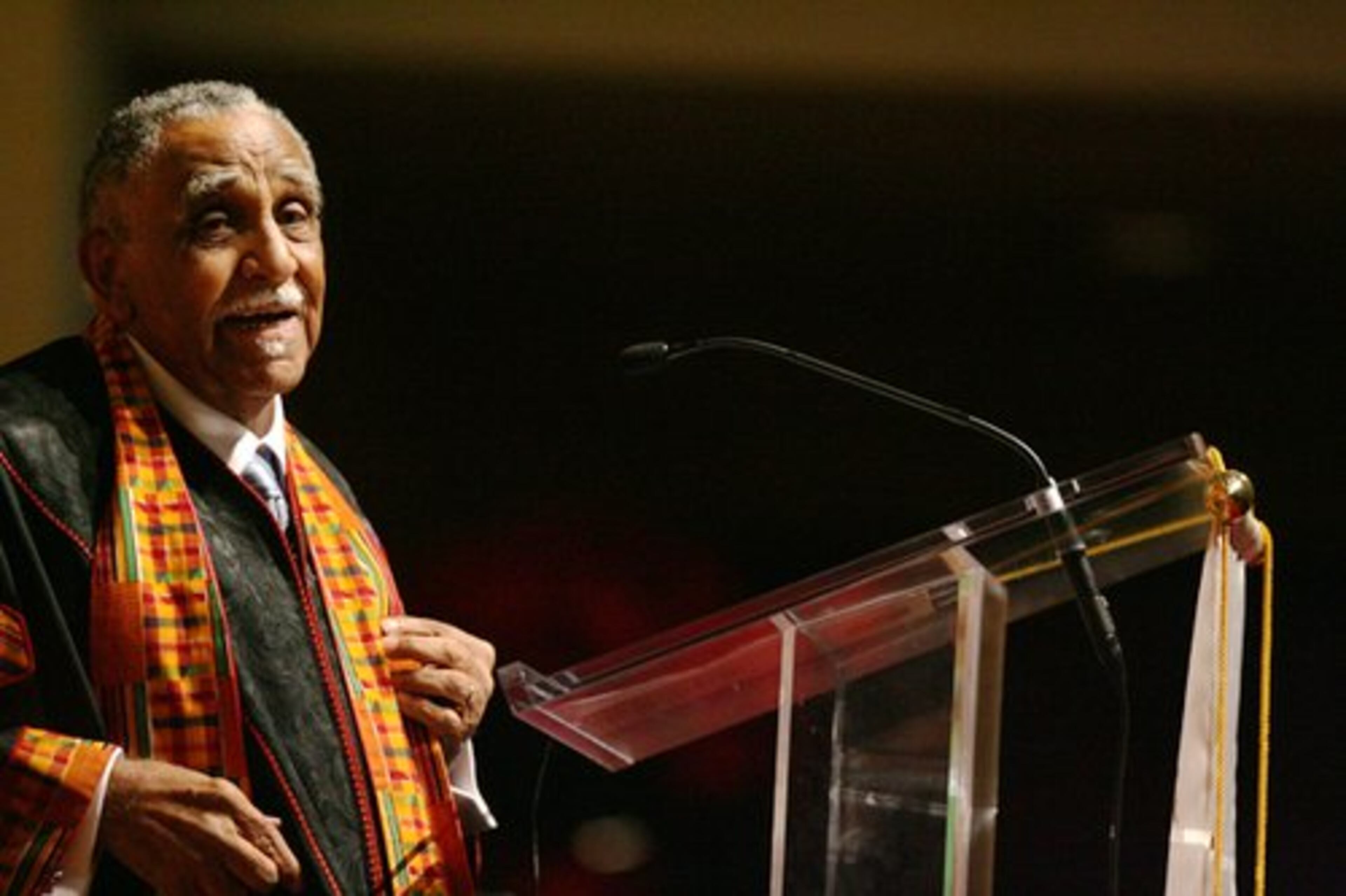 Rev. Joseph E. Lowery gives the eulogy during the funeral of James Paschal.