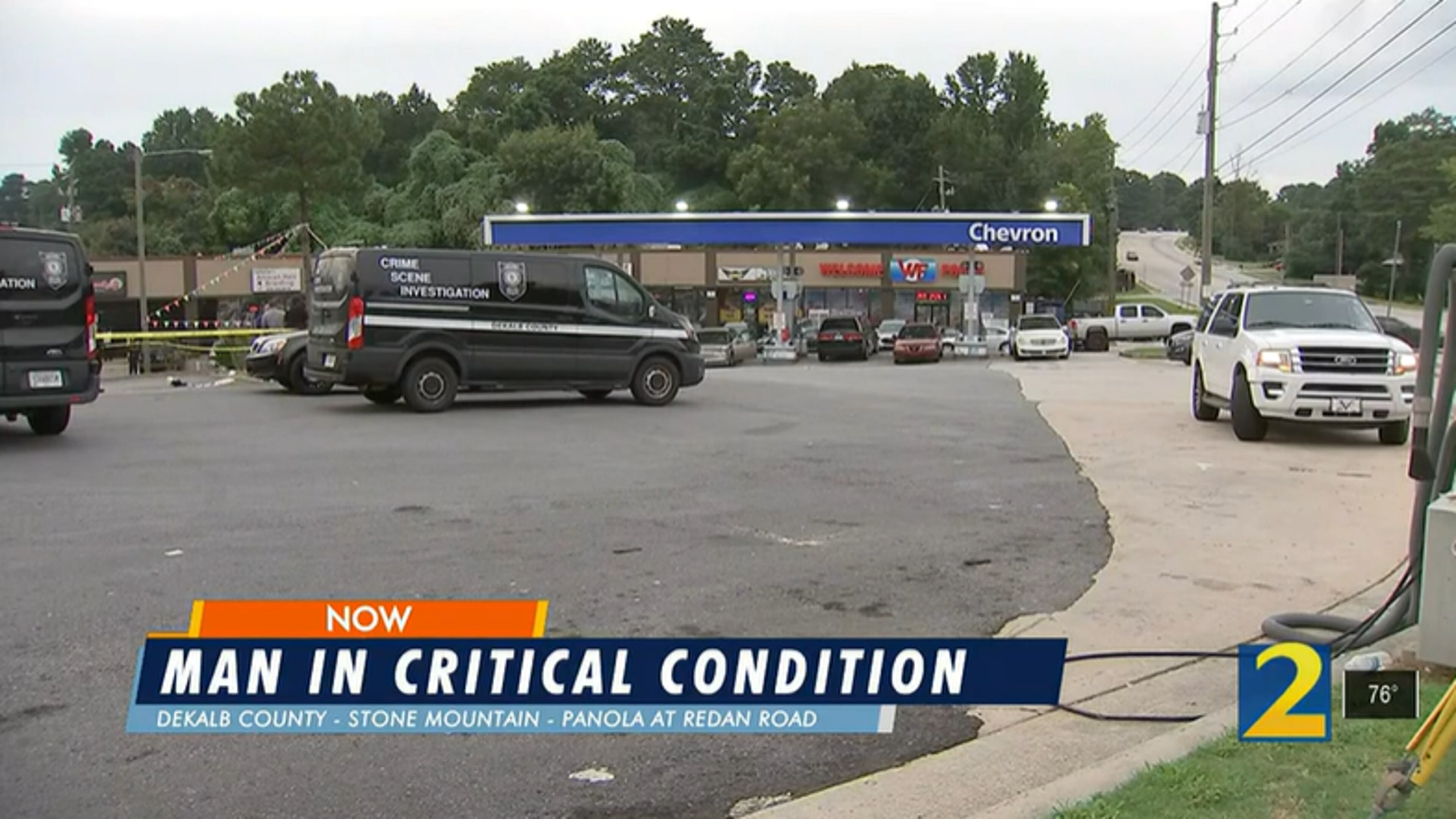 A man in his 50s died after being shot at a DeKalb County gas station along Panola Road on Tuesday evening.