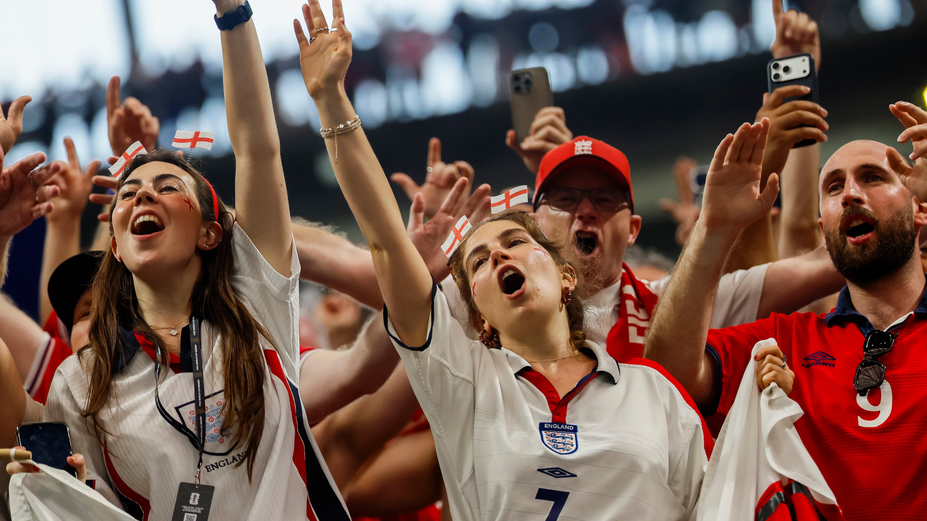 England fans cheered on the Three Lions in the knockout rounds in Atlanta. (Miguel Martinez/AJC)