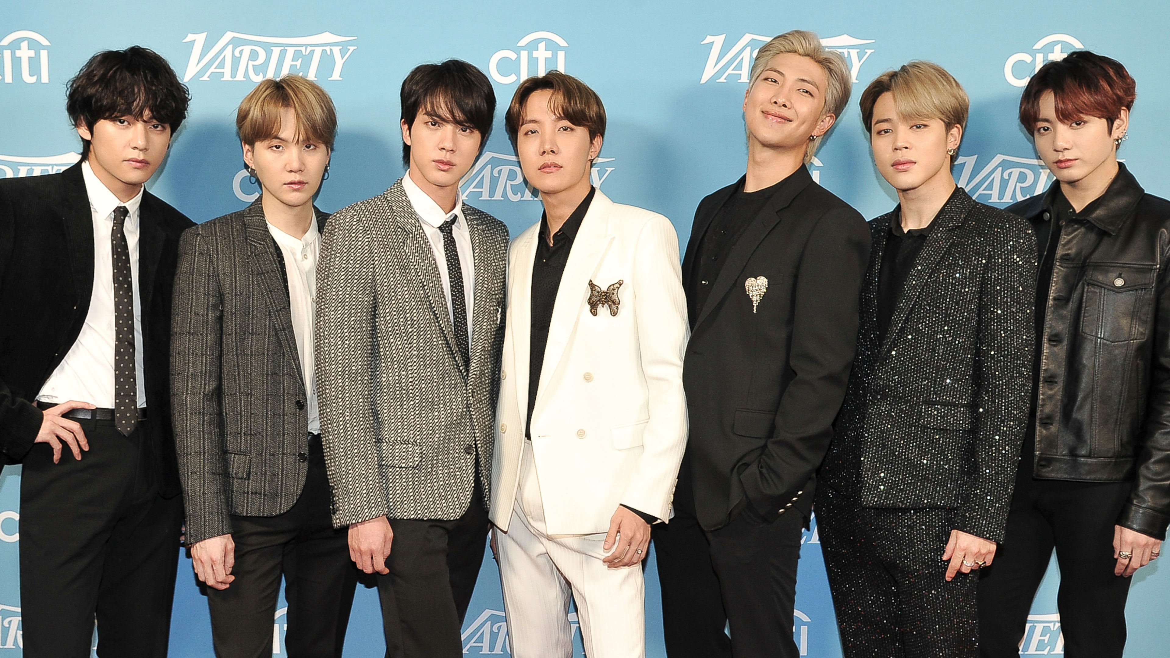 FILE - Korean pop band BTS appears at the 2019 Variety's Hitmakers Brunch in West Hollywood, Calif., on Dec. 7, 2019. (Photo by Richard Shotwell/Invision/AP, File)