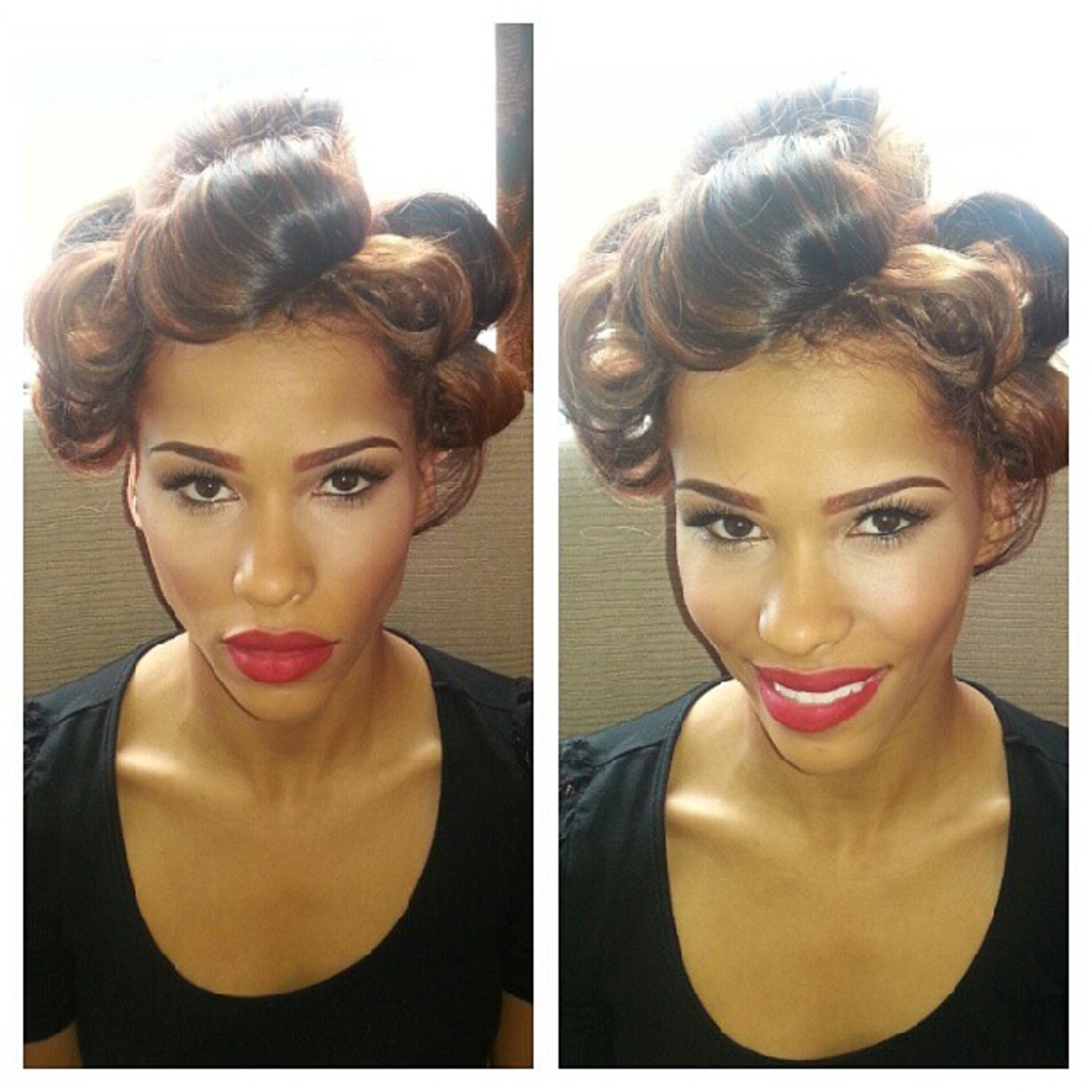 Another one beat and snatched for the #bronnerbos#hairshow#competion#beautiful#model# Closer look at the snatch! #bronnerbros#dramatic#showmakeup#dramaticeyes#highlightandcontour#lashes#beauty#baddie#beatandsnatched#pretty#motd#mua#chrisspy#hellofritzie#yayabeatsface#macgirls#smashbox#gorgeous#maccherry#rubywoo#natural#beauty @laylashay12 -- @diontaylor12