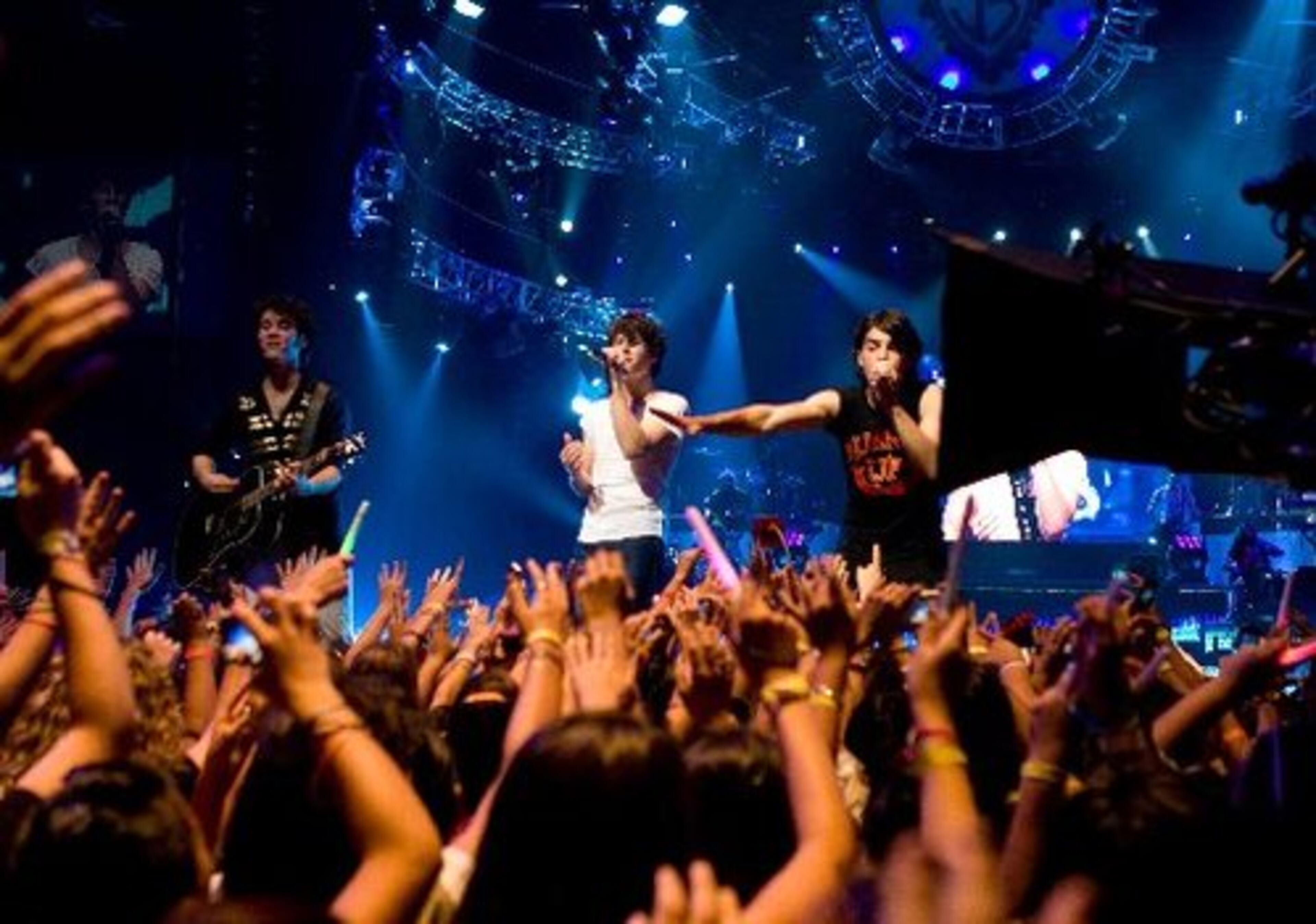 The Jonas Brothers in a scene from their 3D movie.