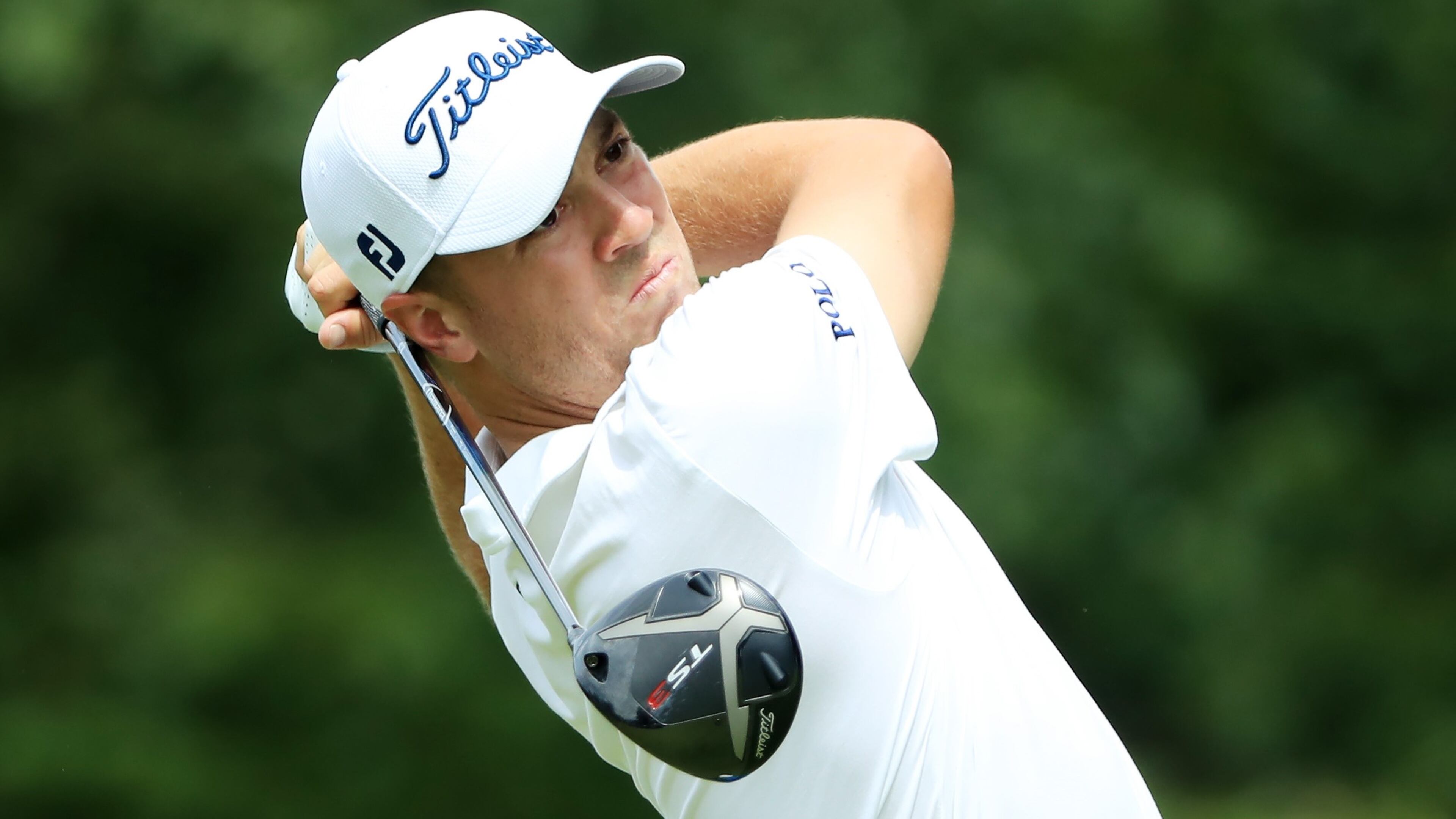 Justin Thomas plays his shot from the fifth tee during the final round of the BMW Championship at Medinah Country Club No. 3 on August 18, 2019 in Medinah, Illinois. (Photo by Sam Greenwood/Getty Images)