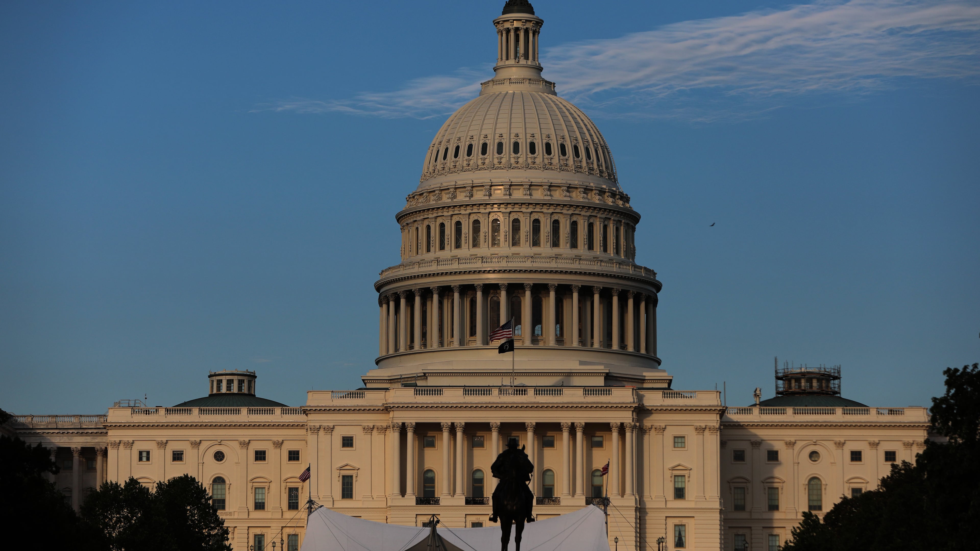 The U.S. Capitol is seen at sunset, Thursday, June 25, 2026, in Washington. (AP Photo/Rahmat Gul)