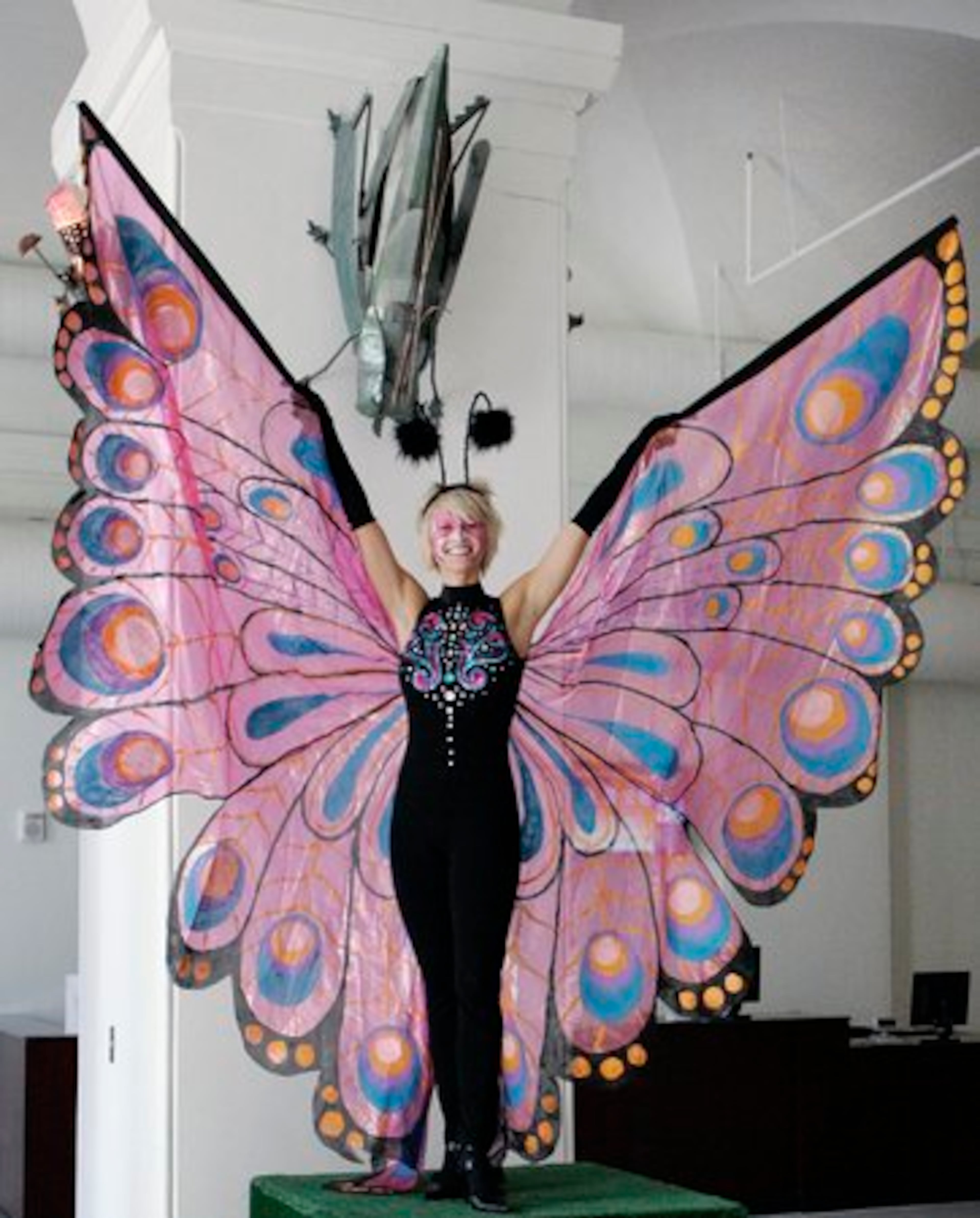 This performing butterfly greeted guest at a preview opening of the Audubon Insectarium.