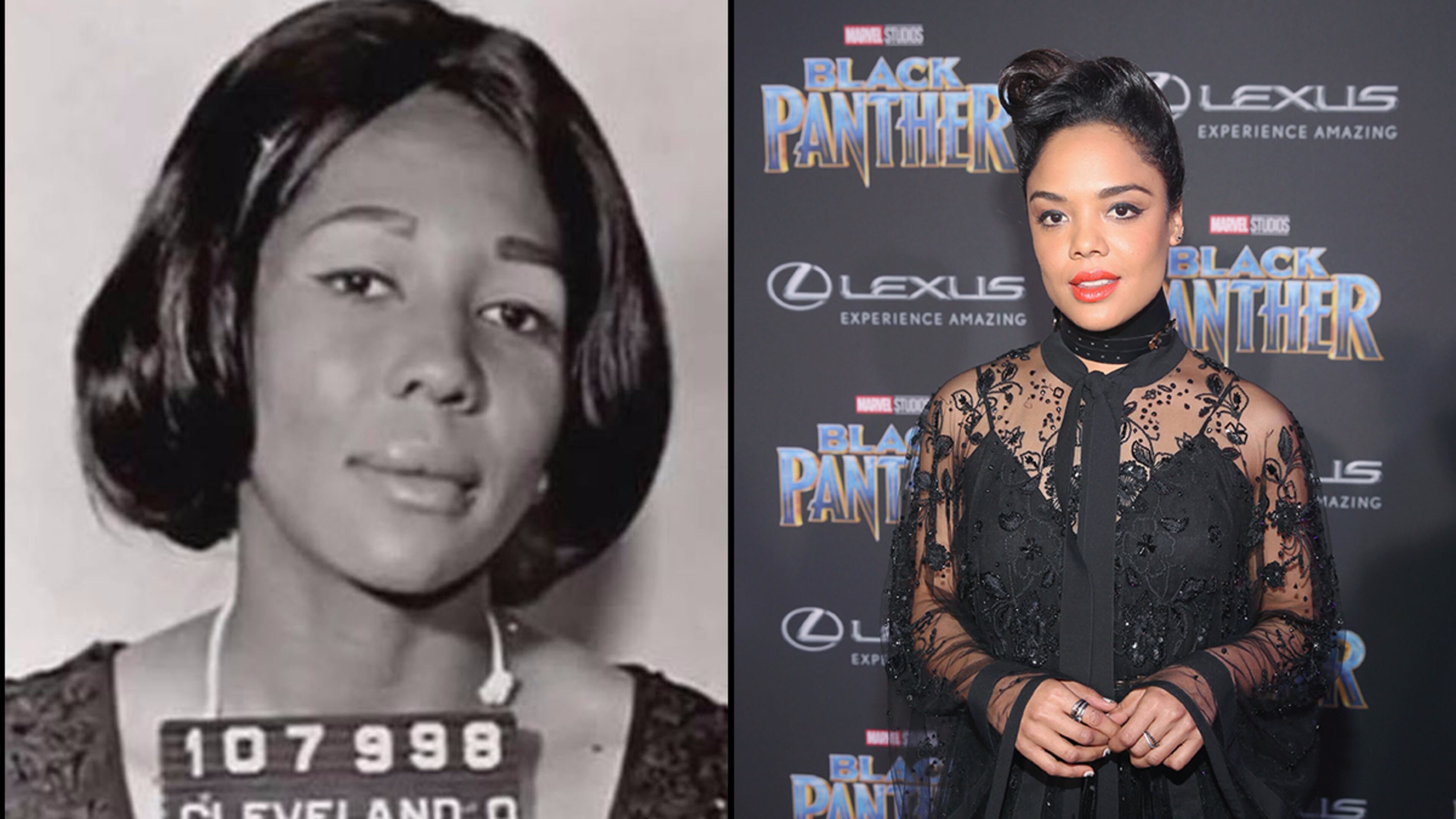 Tessa Thompson (right) will portray Doris Payne (left) in an upcoming biopic.