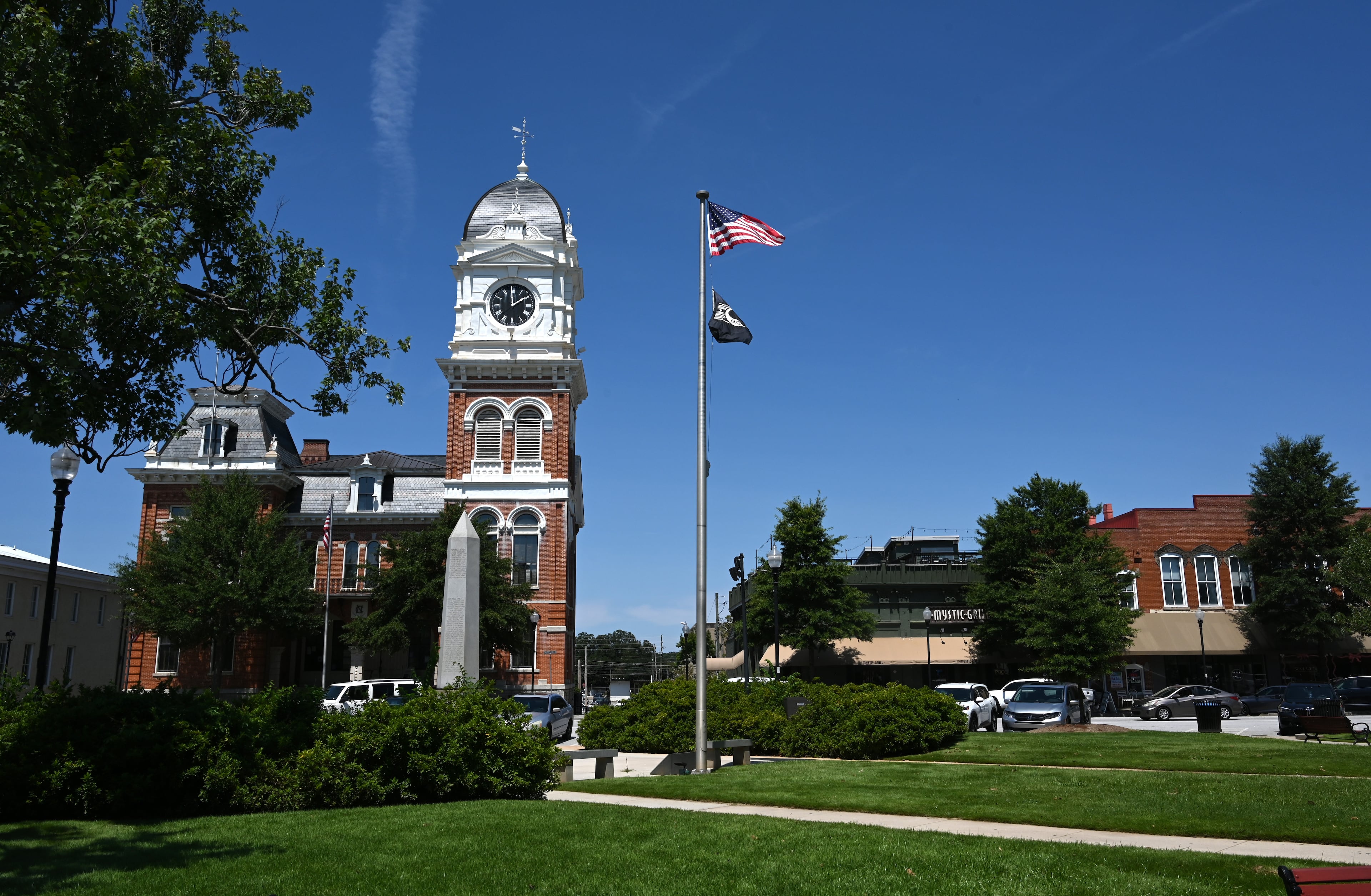 Downtown Covington has been used as a backdrop in countless television and film projects over the last few decades, including "The Vampire Diaries," Tuesday, Aug. 26, 2025, in Covington. (Hyosub Shin/AJC)