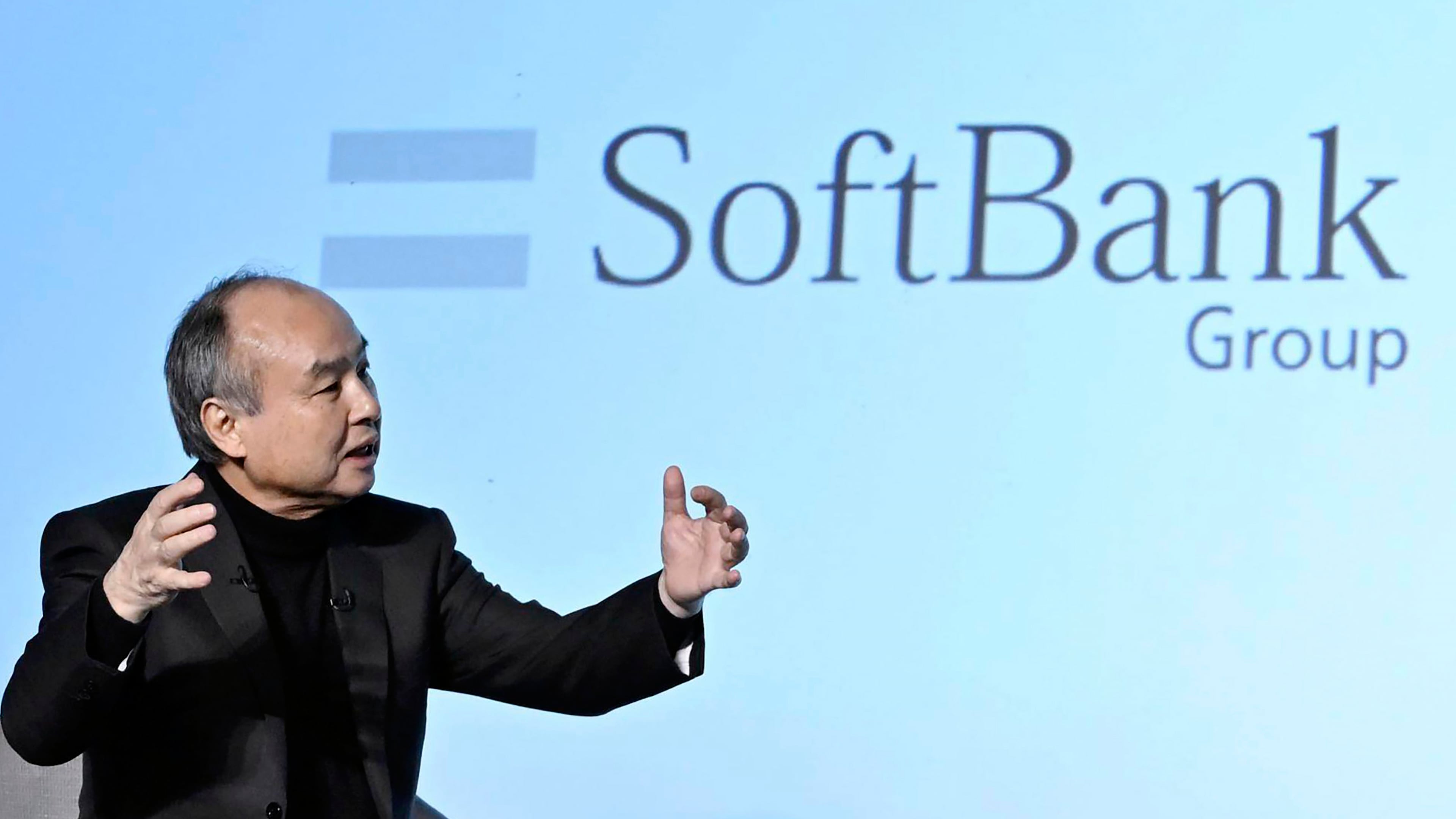 FILE -SoftBank Chief Masayoshi Son talks with OpenAI Chief Sam Altman, not in photo, during an event for enterprises in Tokyo, in Tokyo, Monday, Feb. 3, 2025. (Kyodo News via AP, File)