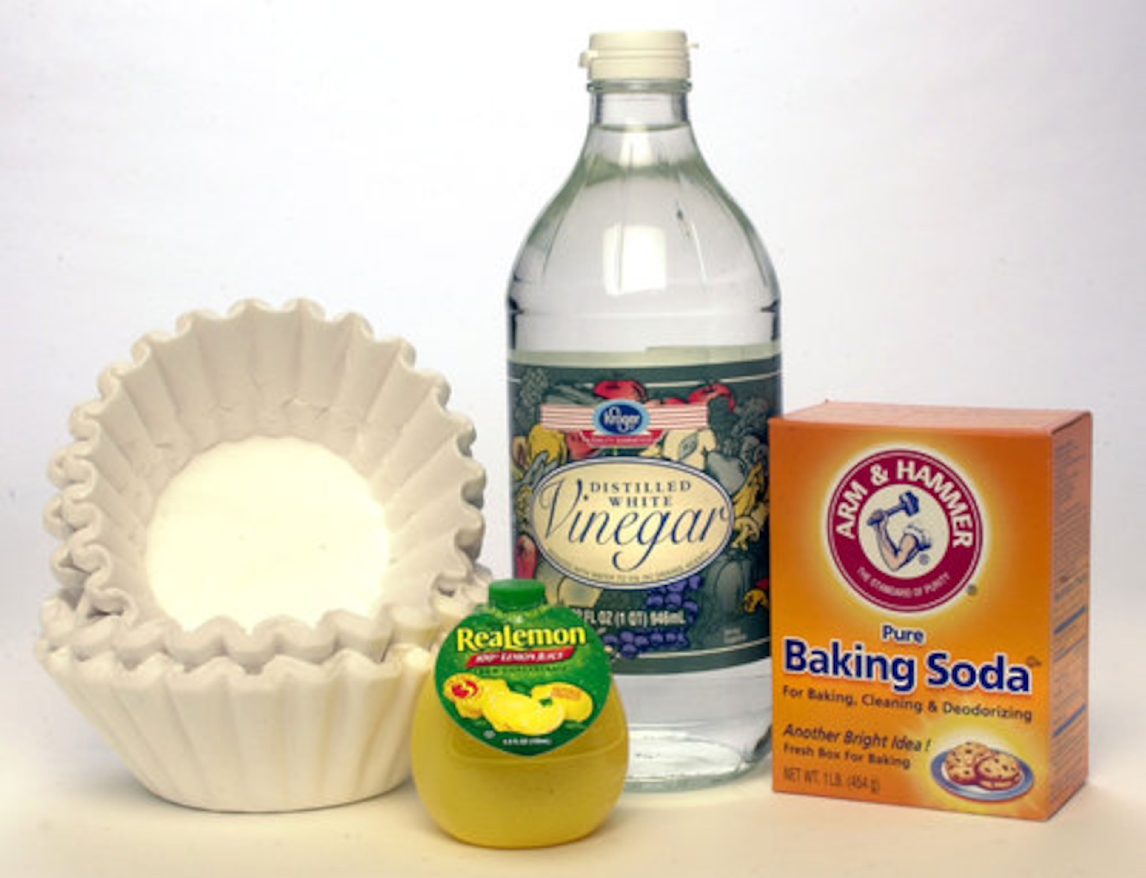 Spring cleaning doesn't have to be expensive. Tried-and-true products like baking soda, vinegar and lemon juice make great household cleaners. And believe it or not, coffee filters are recommended for cleaning mirrors, as they don't causes streaking and they don't leave behind lint like other wipes.