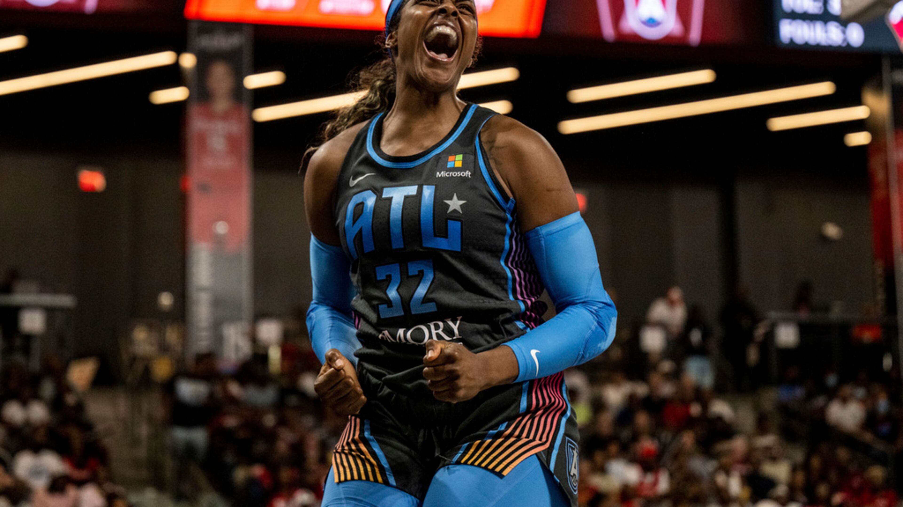 Cheyenne Parker helped the Dream even their record at 16-16. AP file photo