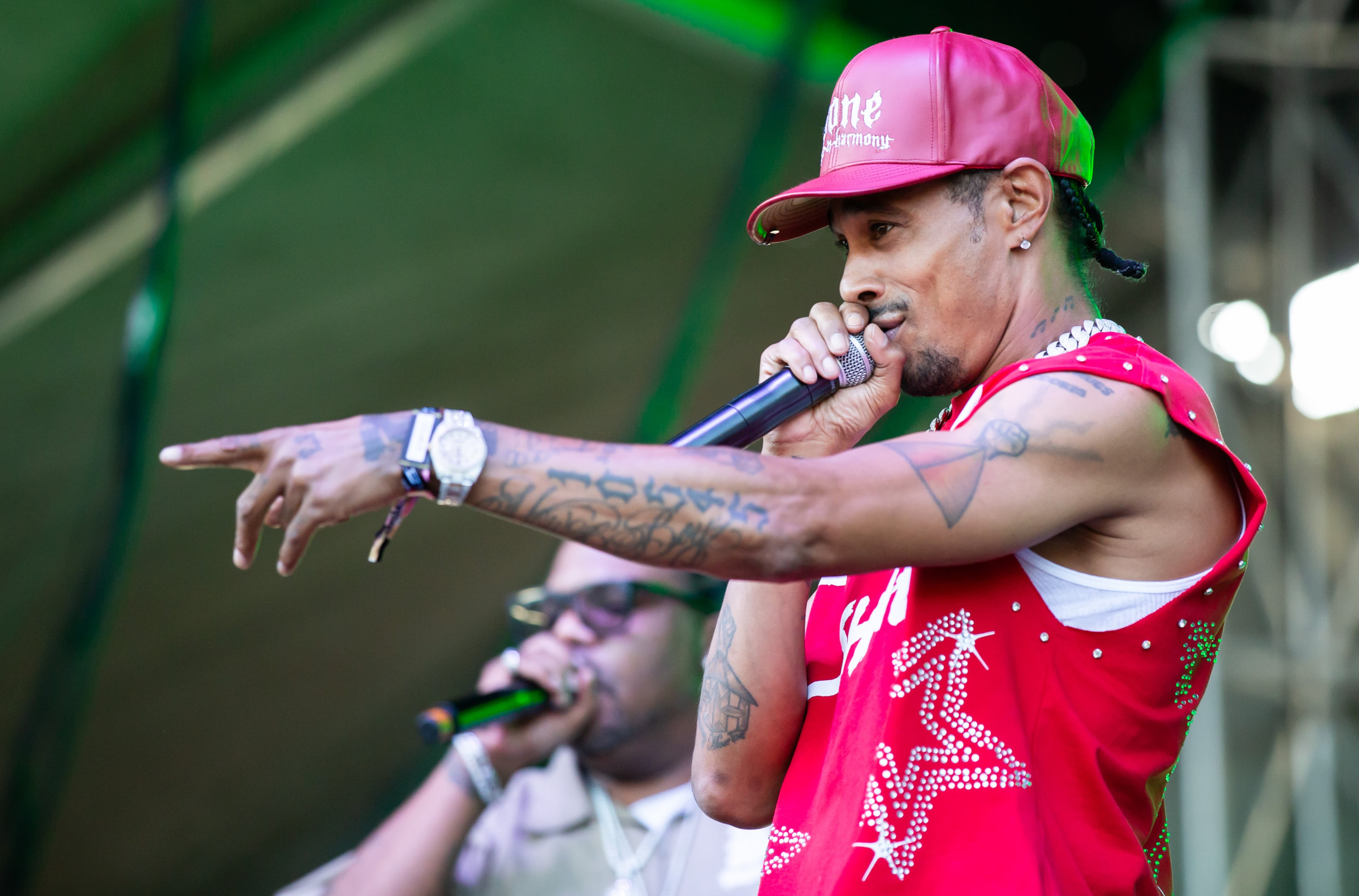 Bone Thugs-N-Harmony took the Ponce de Leon stage on Sunday afternoon, Sept. 20, 2026, in Atlanta on the final day of the Shaky Knees three-day music festival. (Ryan Fleisher for the AJC)